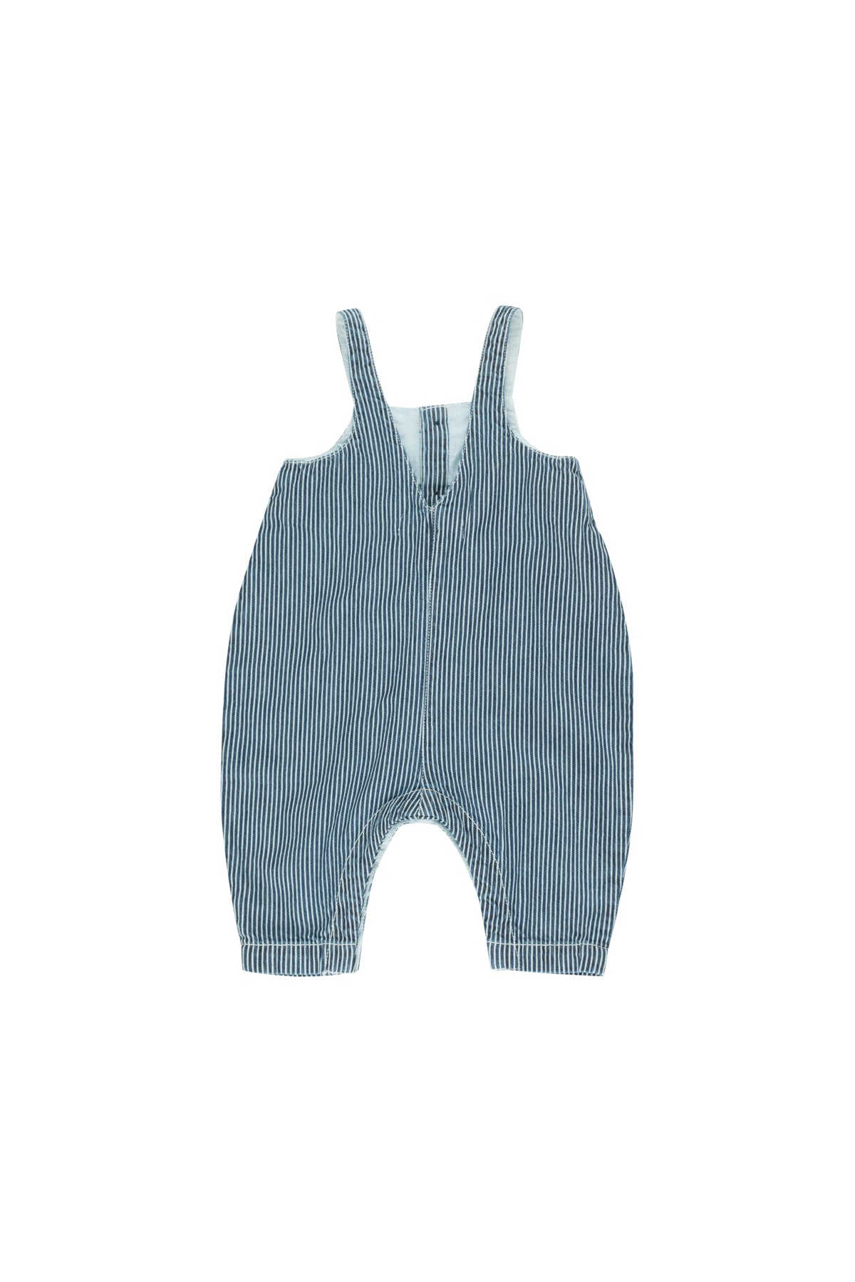 Baby Boys & Girls Stripe Denim Cotton One Piece Romper