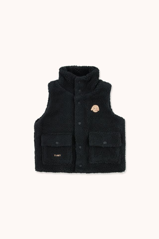 Boys & Girls Black Dog Sherpa Vest