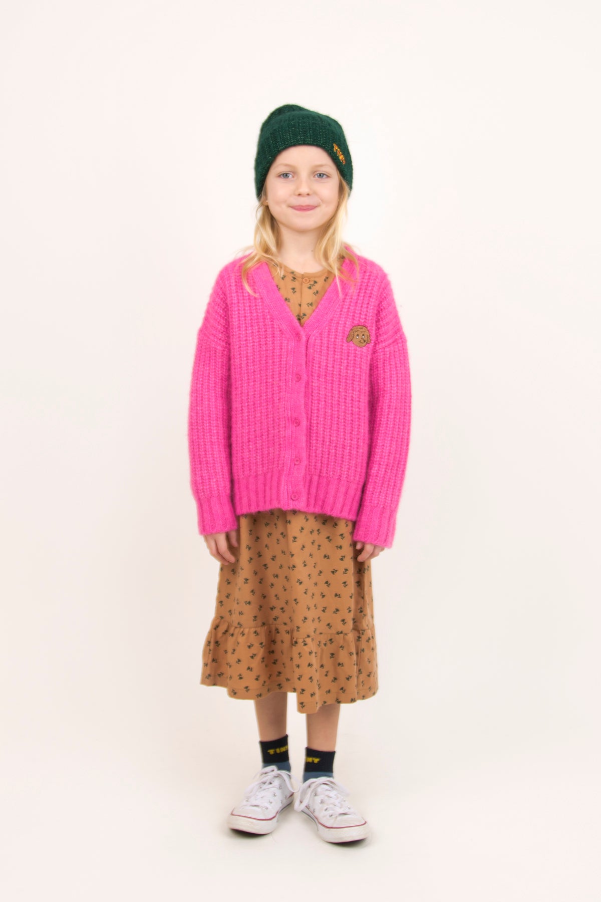 Boys & Girls Bubble Gum Chunky Knit Cardigan