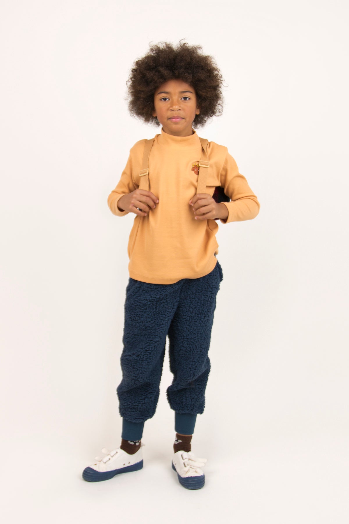 Boys & Girls Navy Logo Pima Cotton Sweatpants