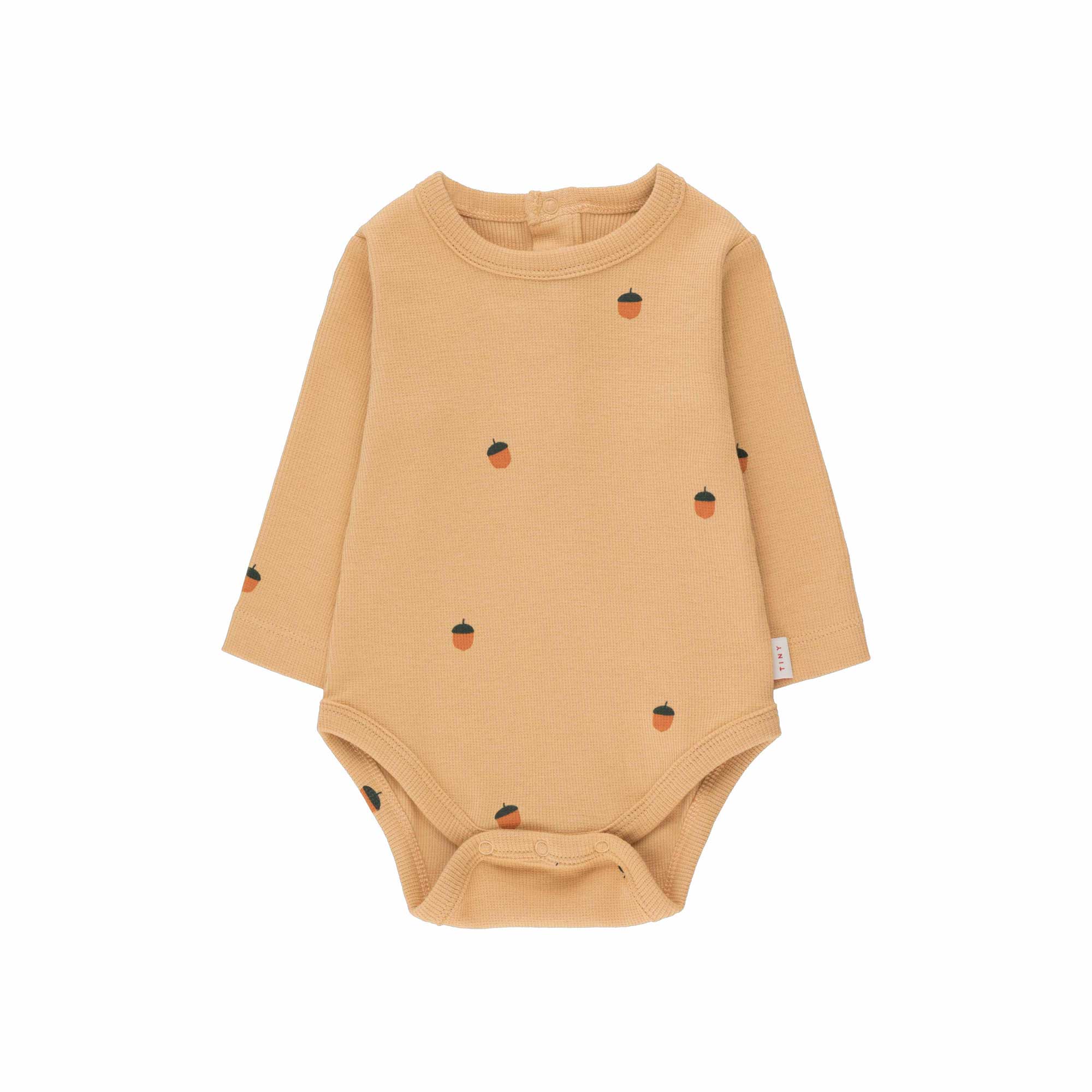 Baby Boys & Girls Beige Cotton Babysuit