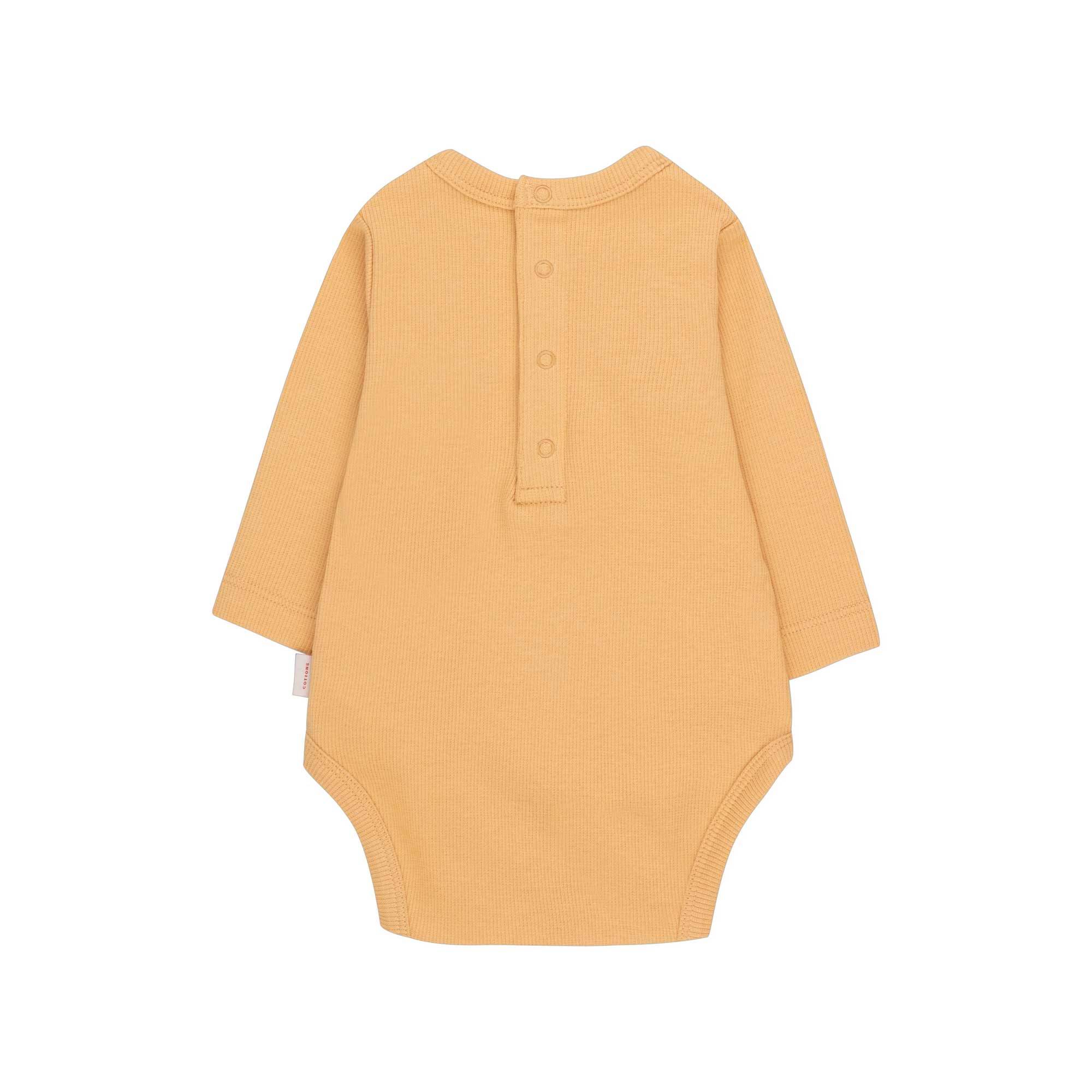 Baby Boys & Girls Yellow Printed Cotton Babysuit