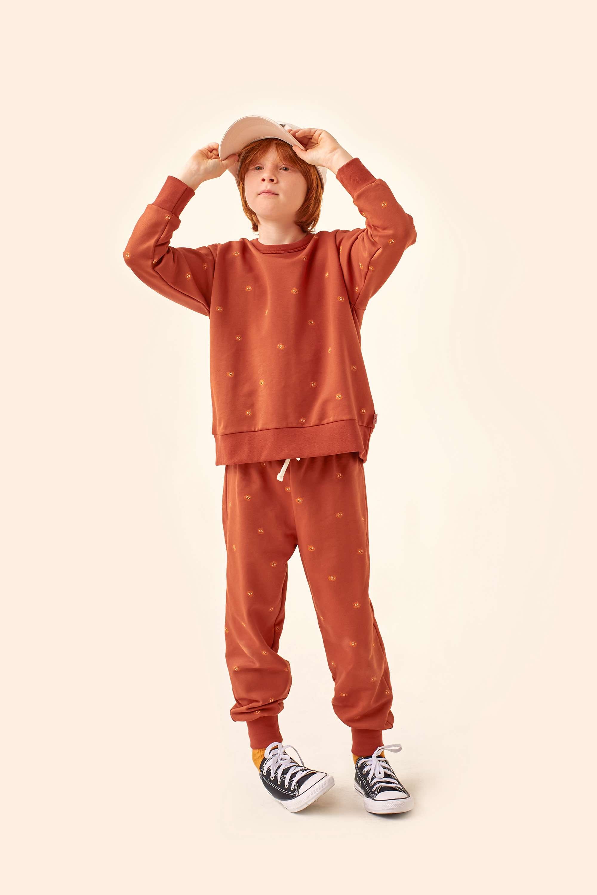 Boys & Girls Caramel Cotton Trousers