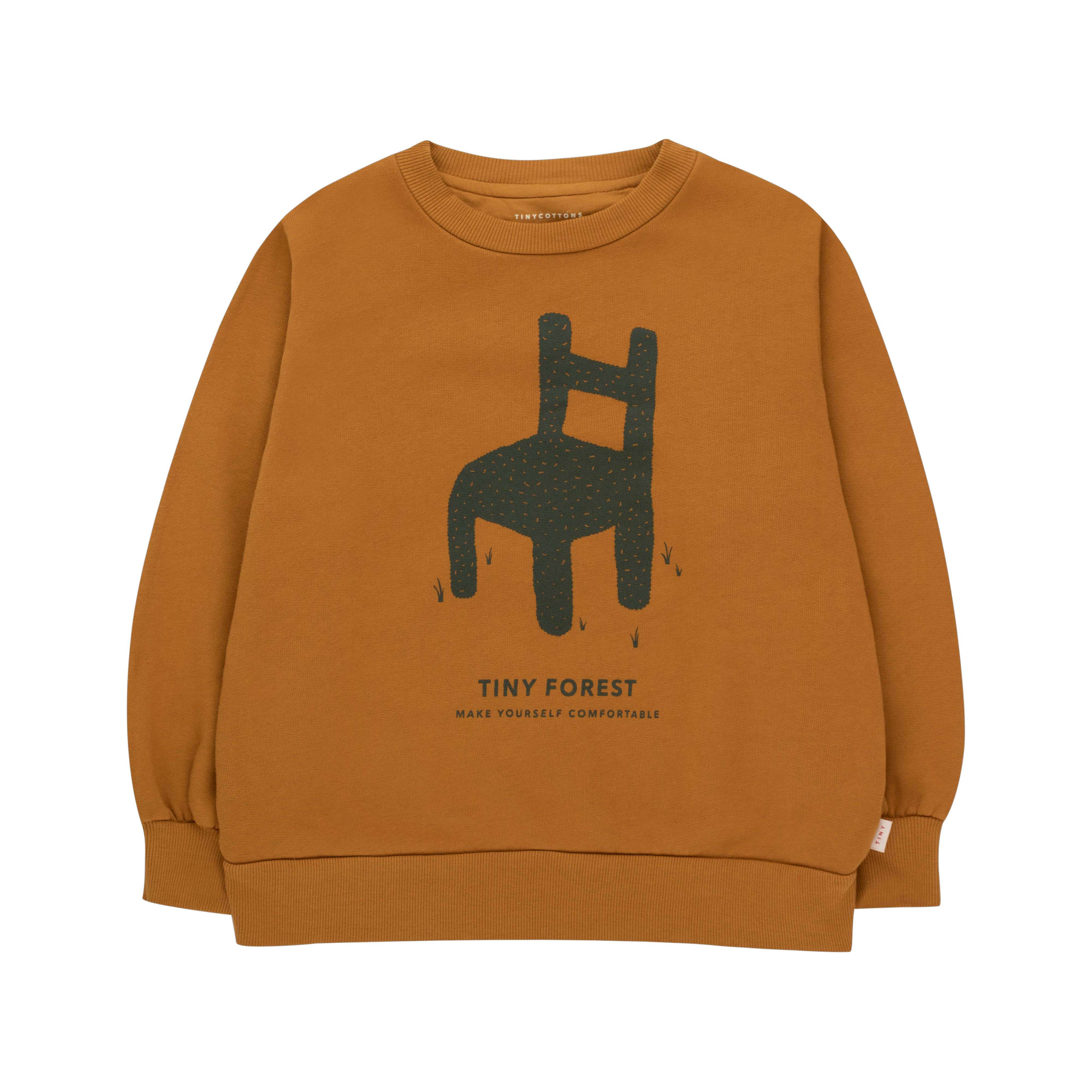 Boys & Girls Brown Printed Cotton Sweatshirt