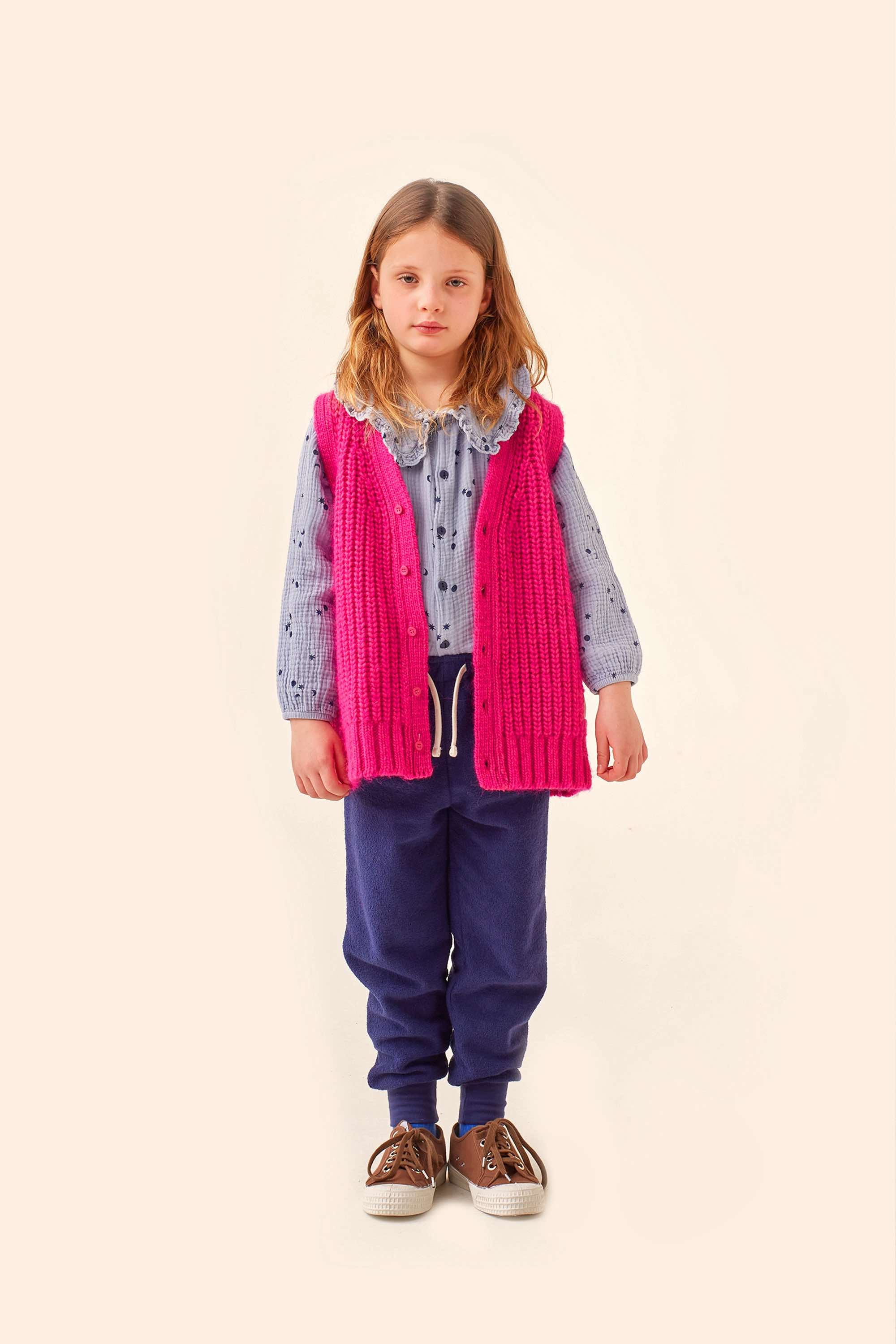 Boys & Girls Navy Cotton Trousers