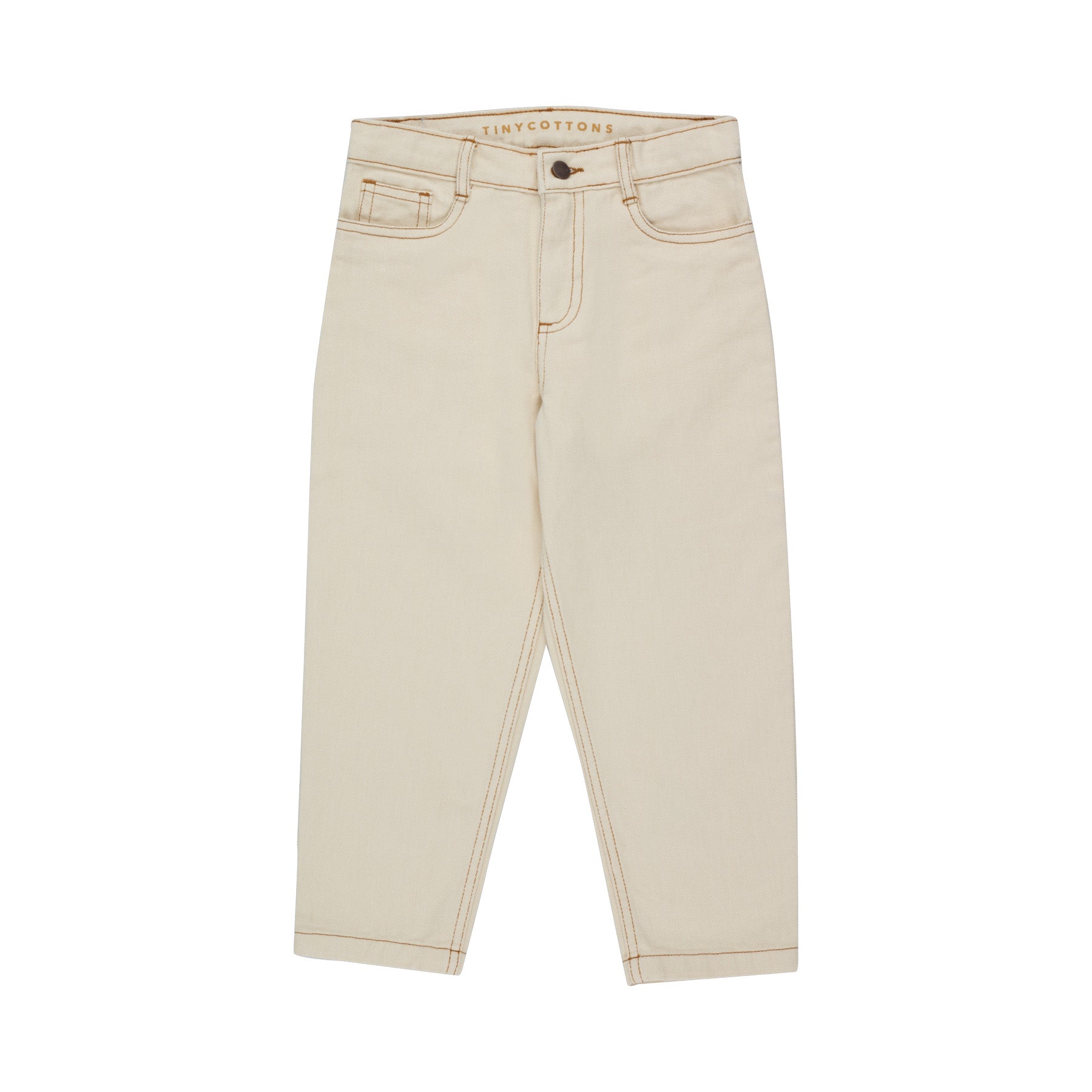 Boys & Girls White Cotton Trousers