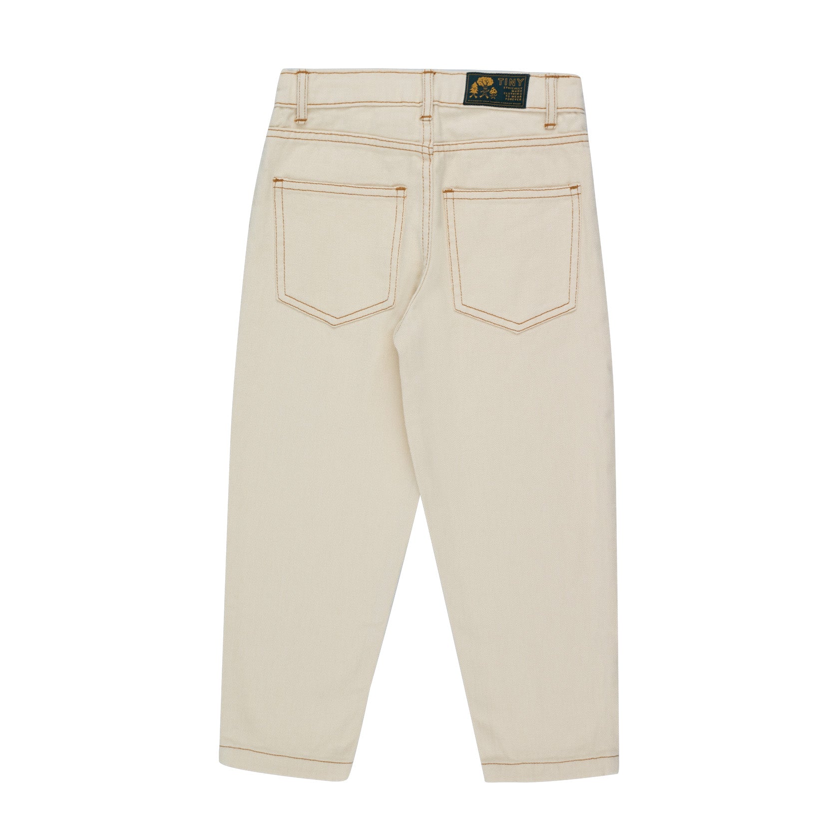 Boys & Girls White Cotton Trousers