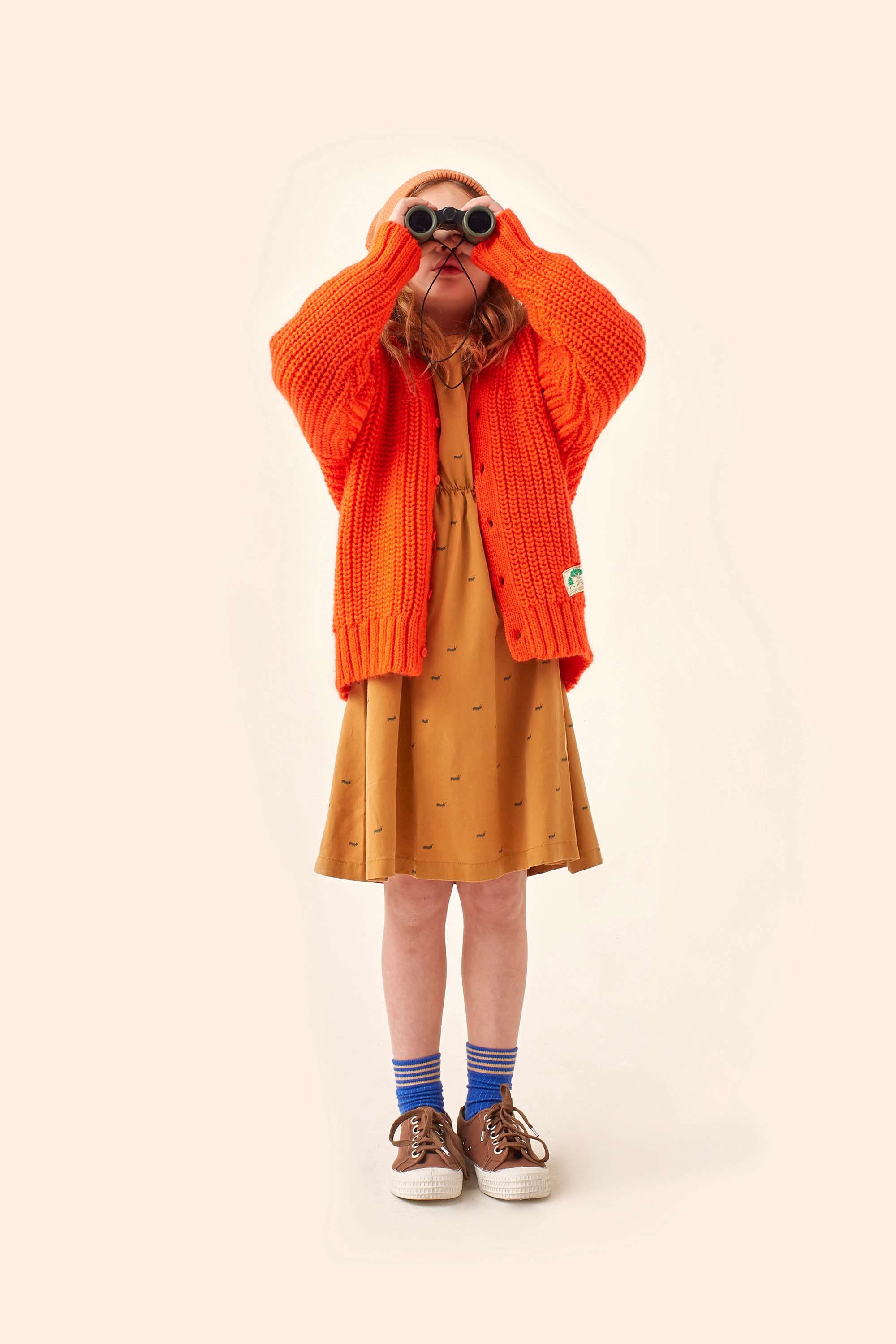 Boys & Girls Orange Cotton Cardigan
