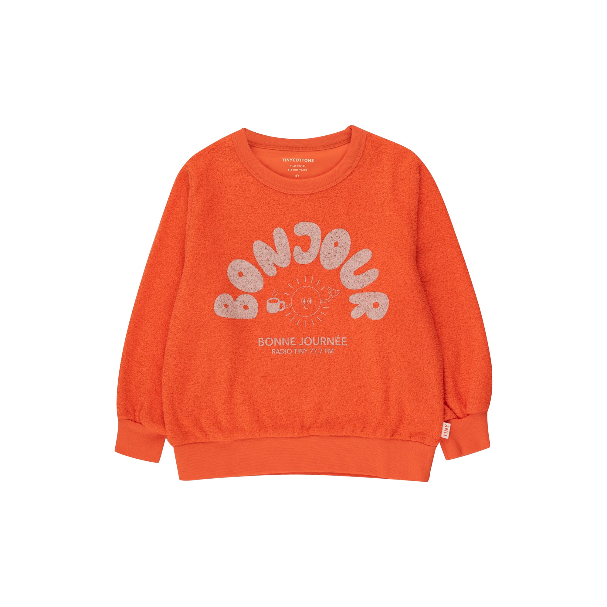 Boys & Girls Red Logo Cotton Sweatshirt