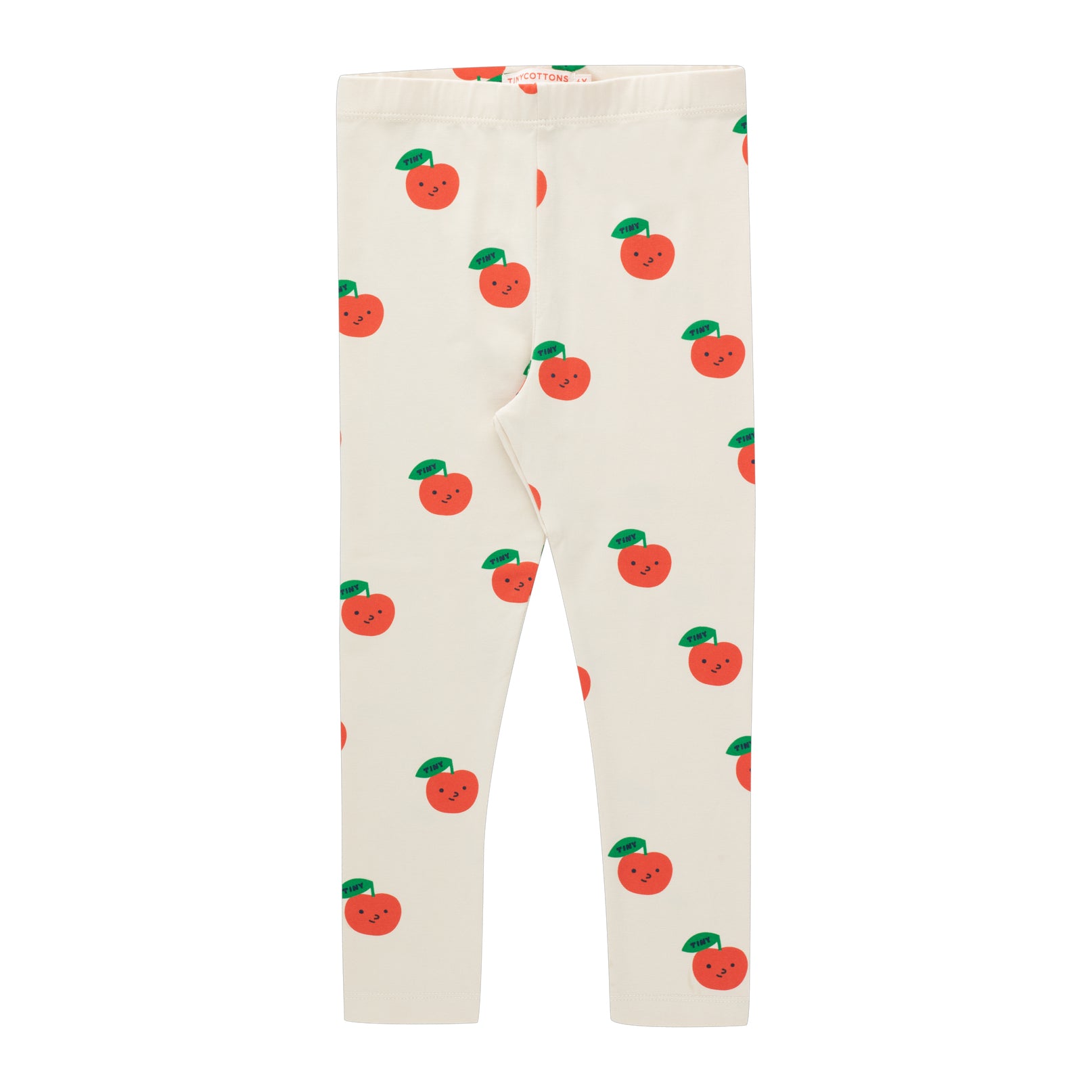 Boys & Girls White Apple Printed Cotton Trousers