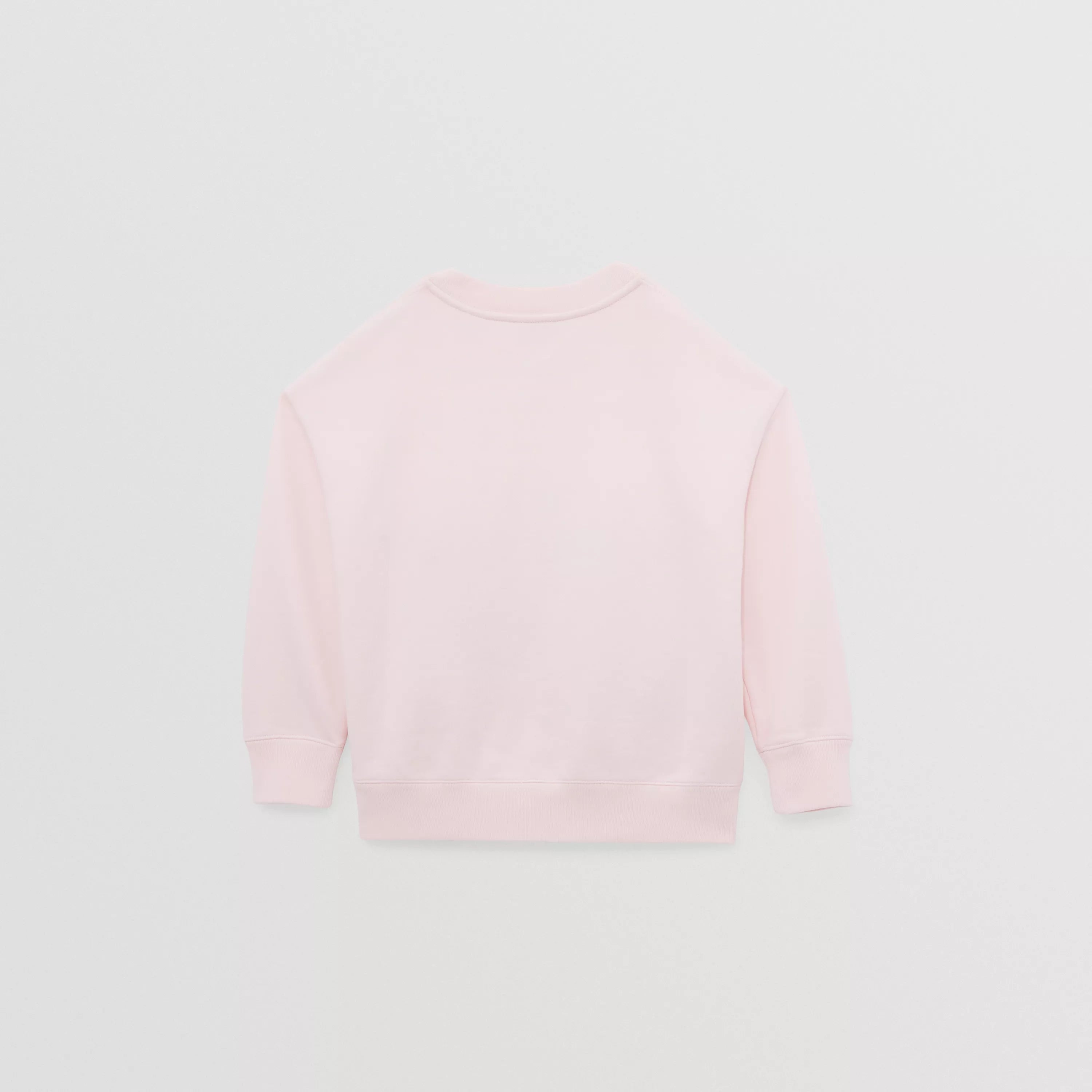 Girls Pink Printed Cotton Sweatshirt
