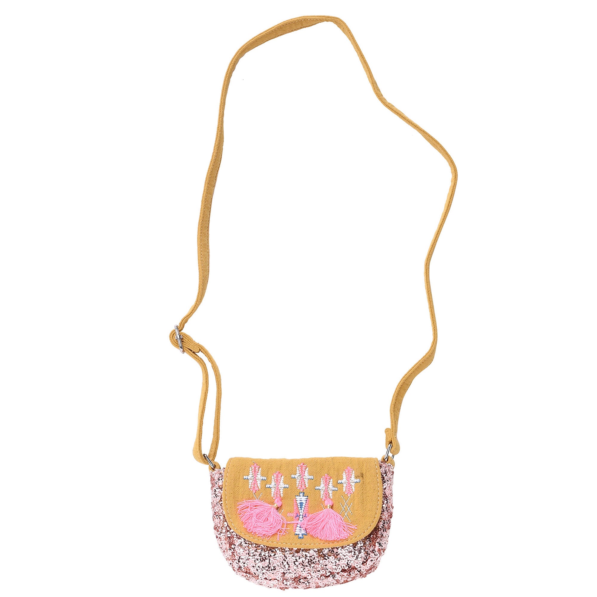 Girls Safran Tassel Trims 'Dika'Messenger Bags - CÉMAROSE | Children's Fashion Store - 1
