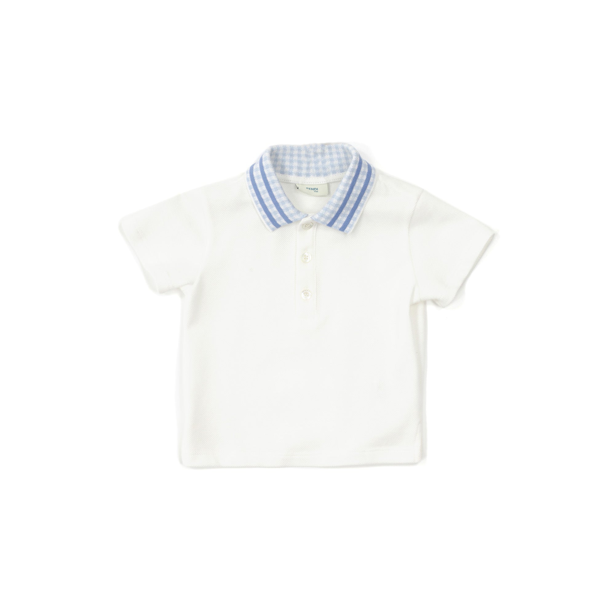 Baby Boys & Girls White Logo Cotton Polo Shirt