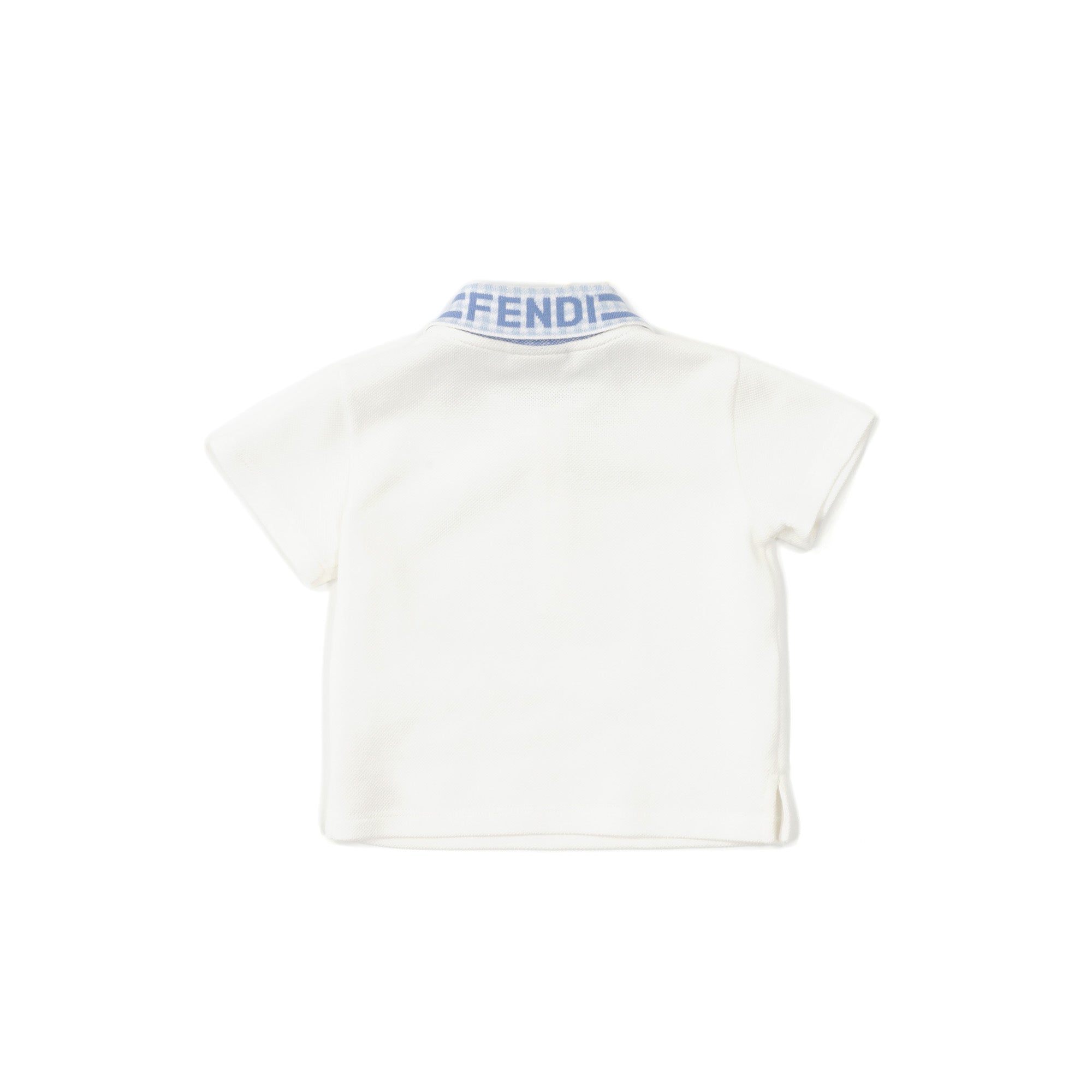 Baby Boys & Girls White Logo Cotton Polo Shirt