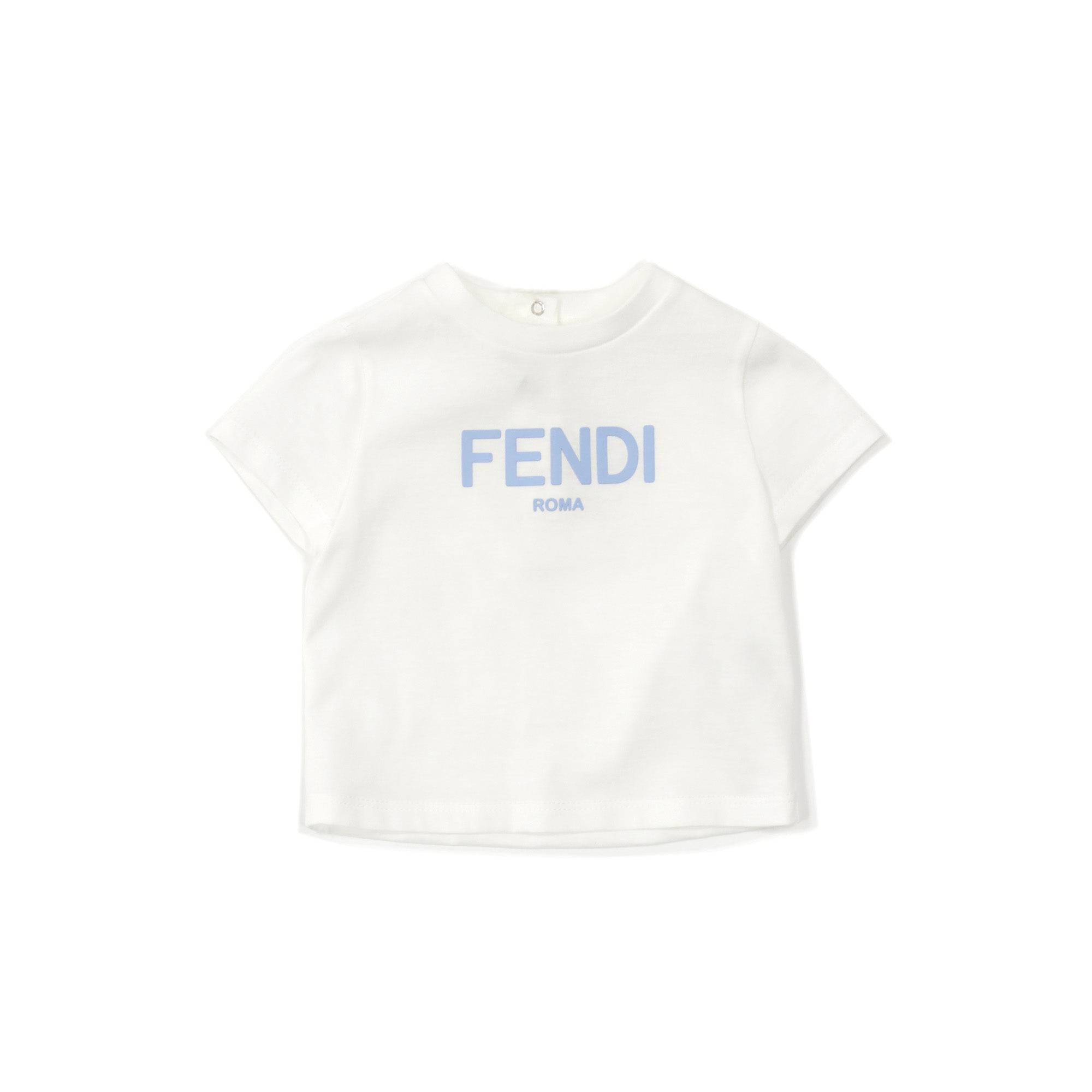 Baby Boys & Girls White Logo Cotton T-Shirt