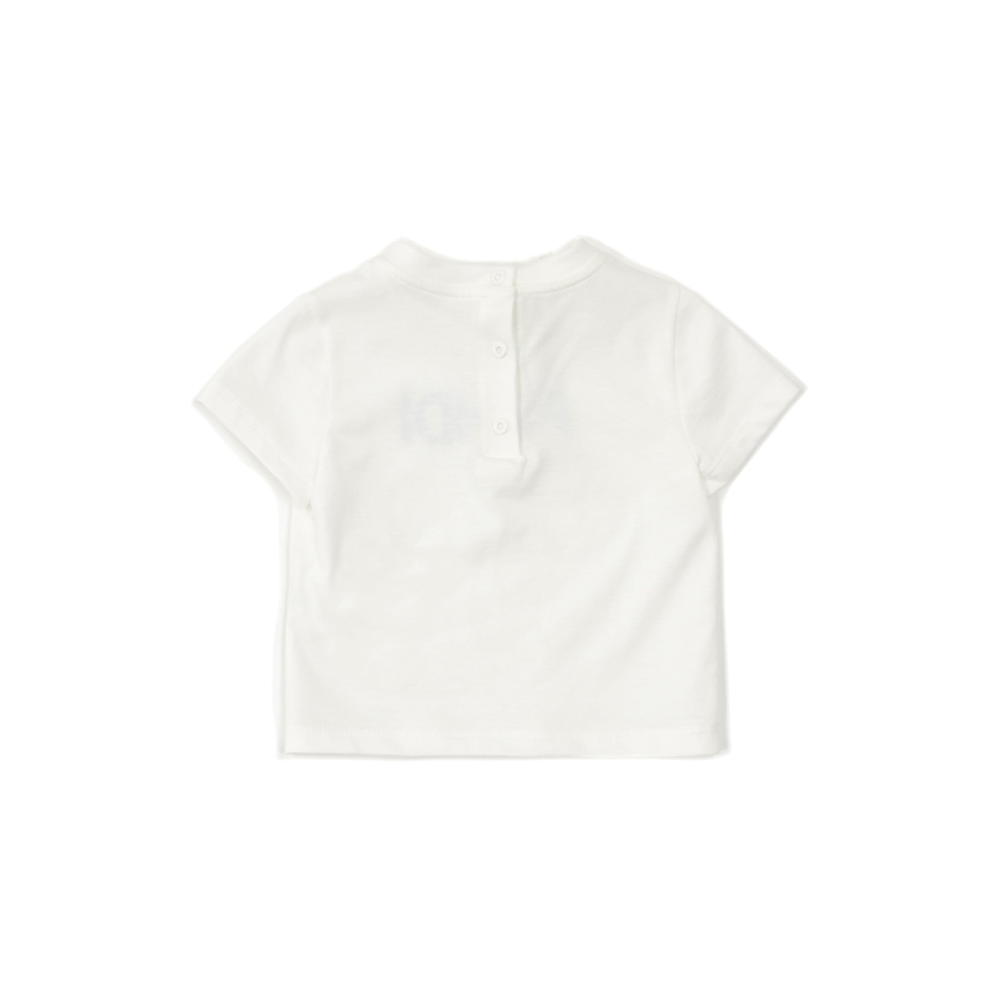 Baby Boys & Girls White Logo Cotton T-Shirt