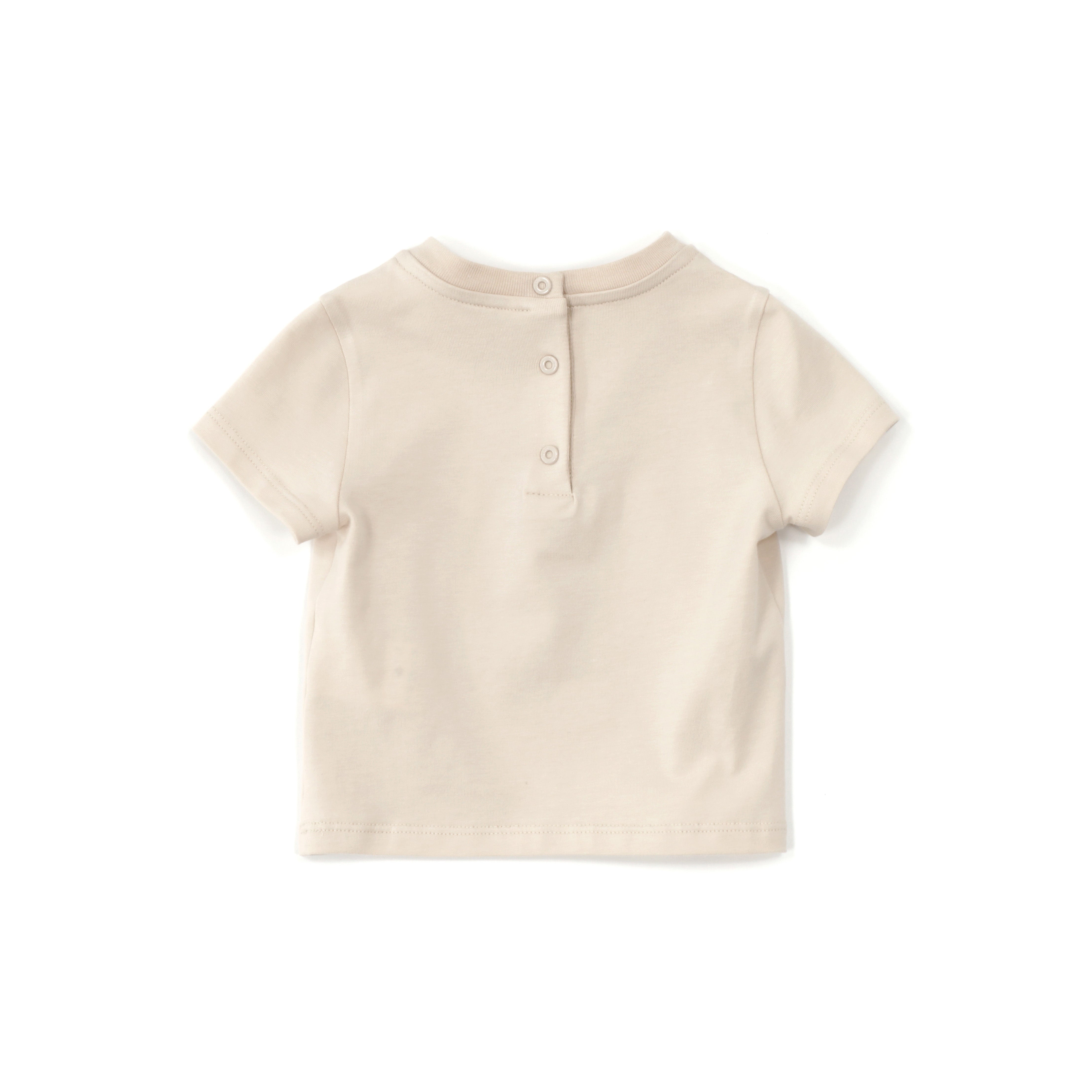 Baby Boys & Girls Beige Bear Cotton T-Shirt