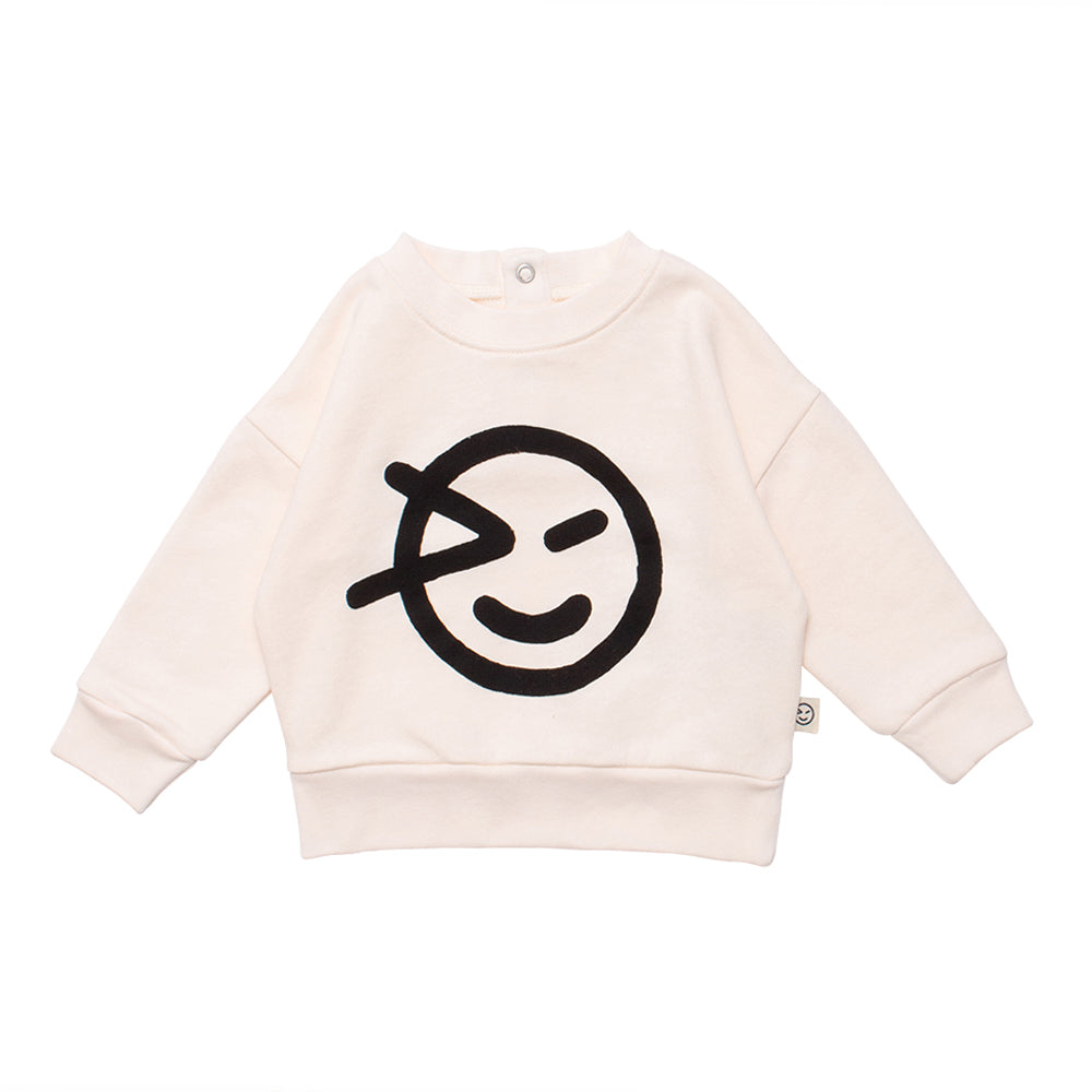 Baby Boys & Girls White Logo Cotton Sweatshirt