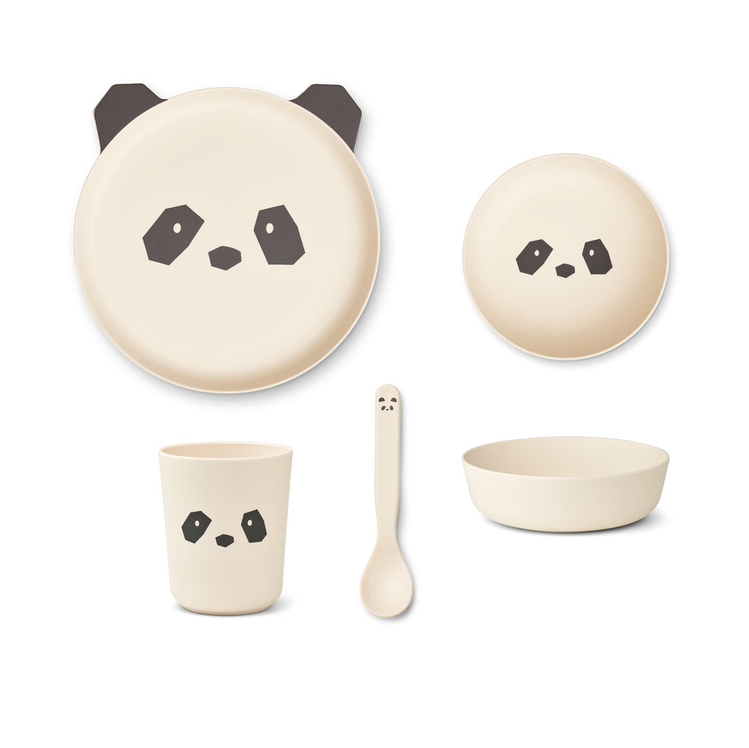 Boys & Girls White Panda Tableware Set(5 Pack)
