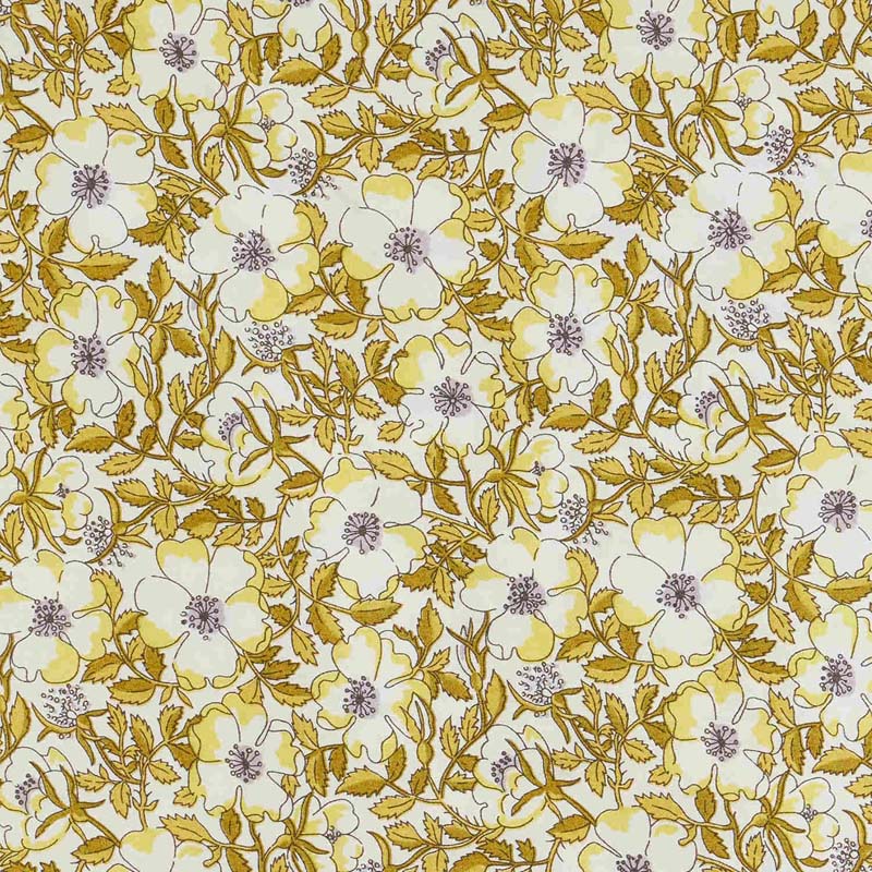 Girls Yellow Floral Cotton Scarf