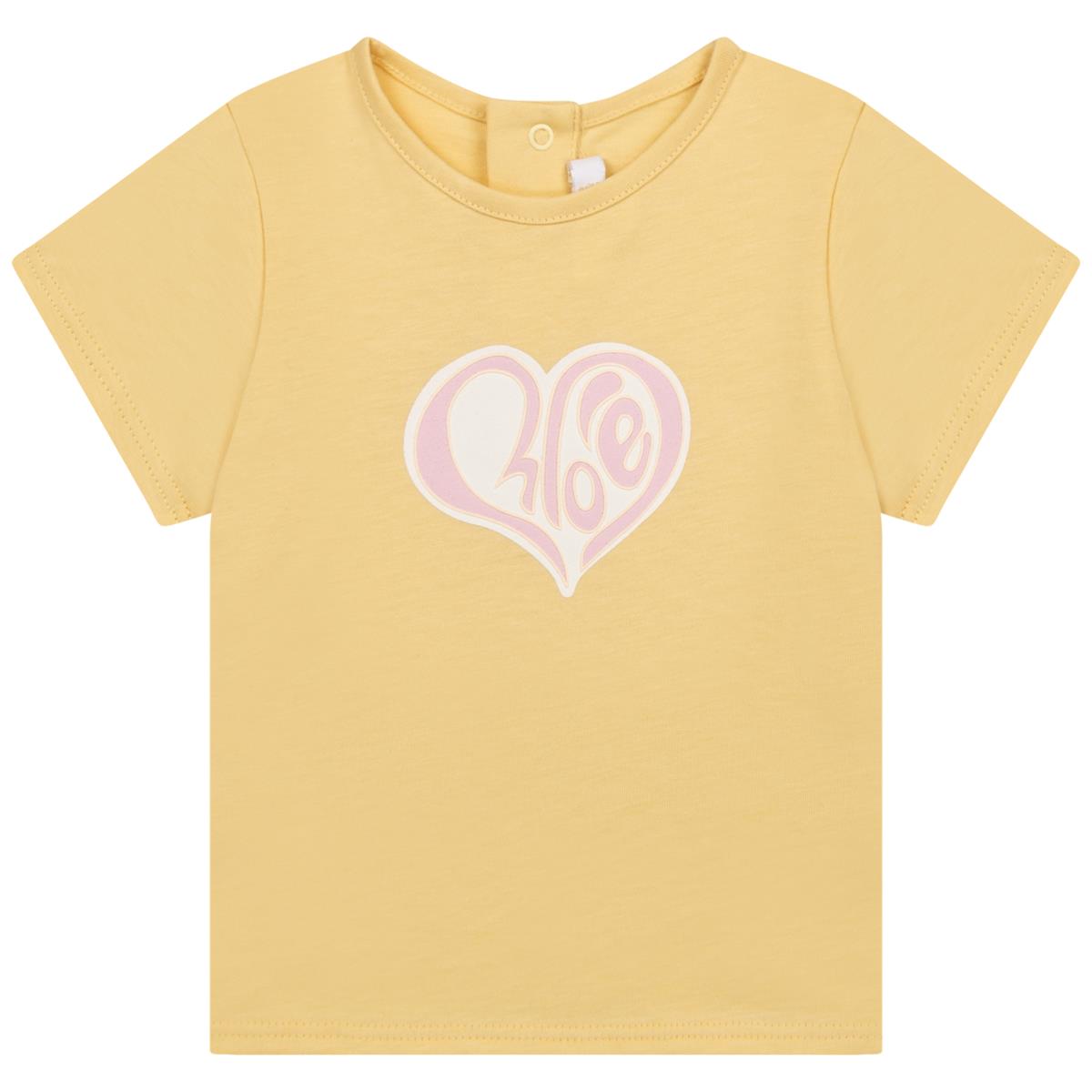 Baby Girls Yellow Logo T-Shirt