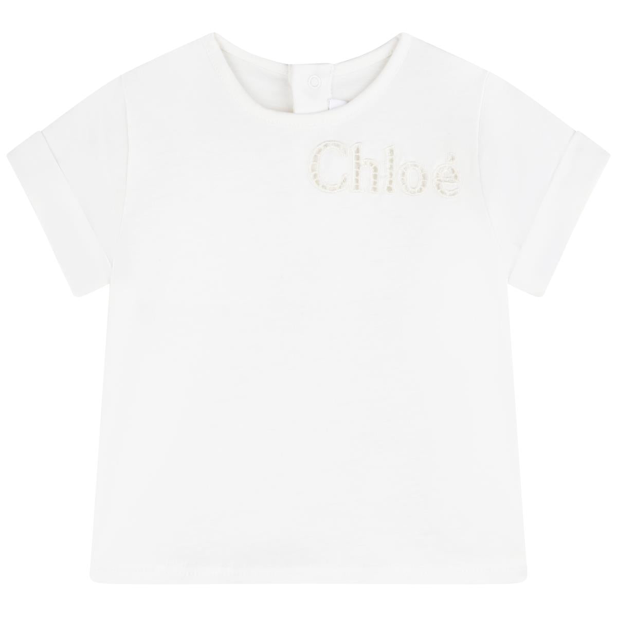 Baby Girls White Logo T-Shirt