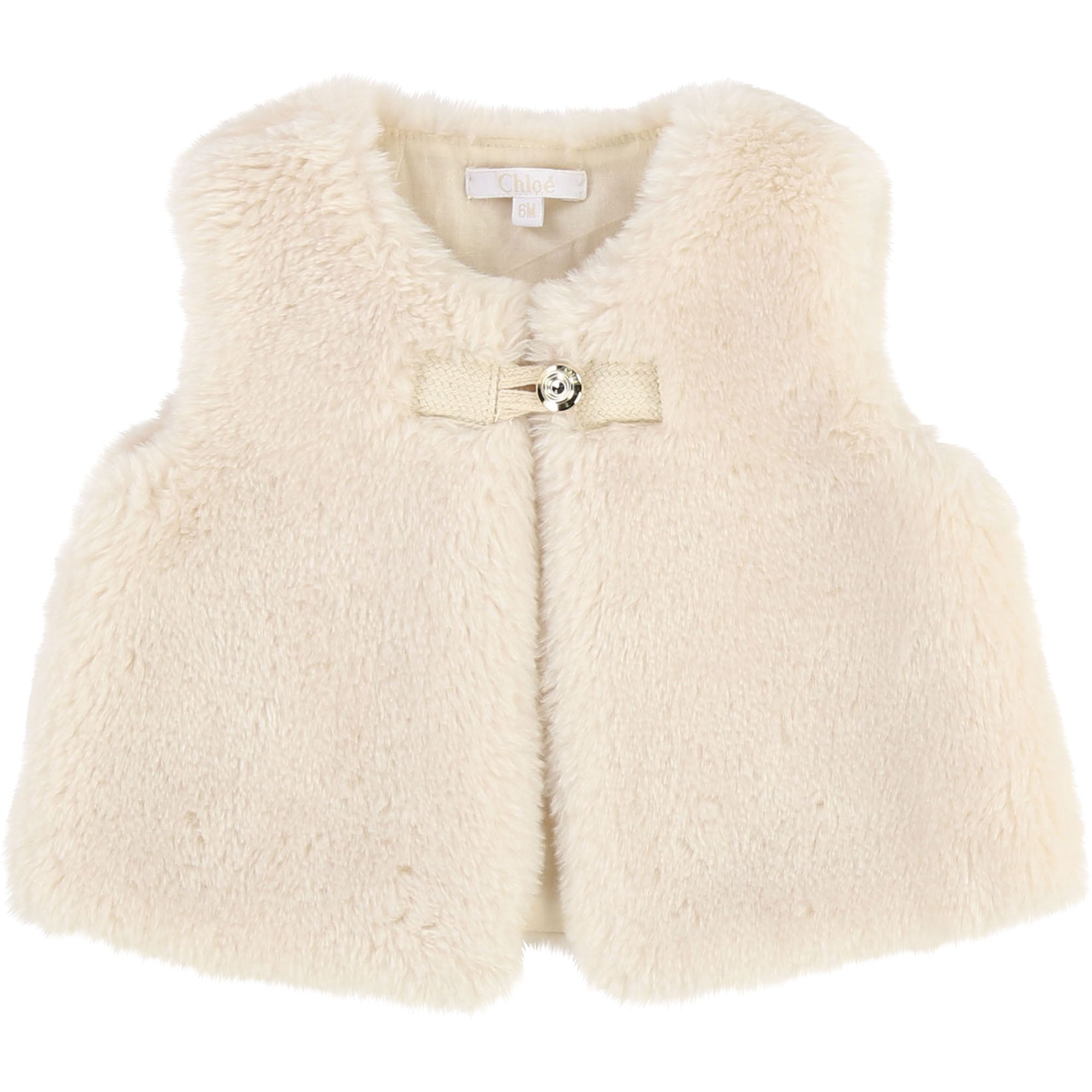 Baby Girls Pink Synthetic Fur Gilet