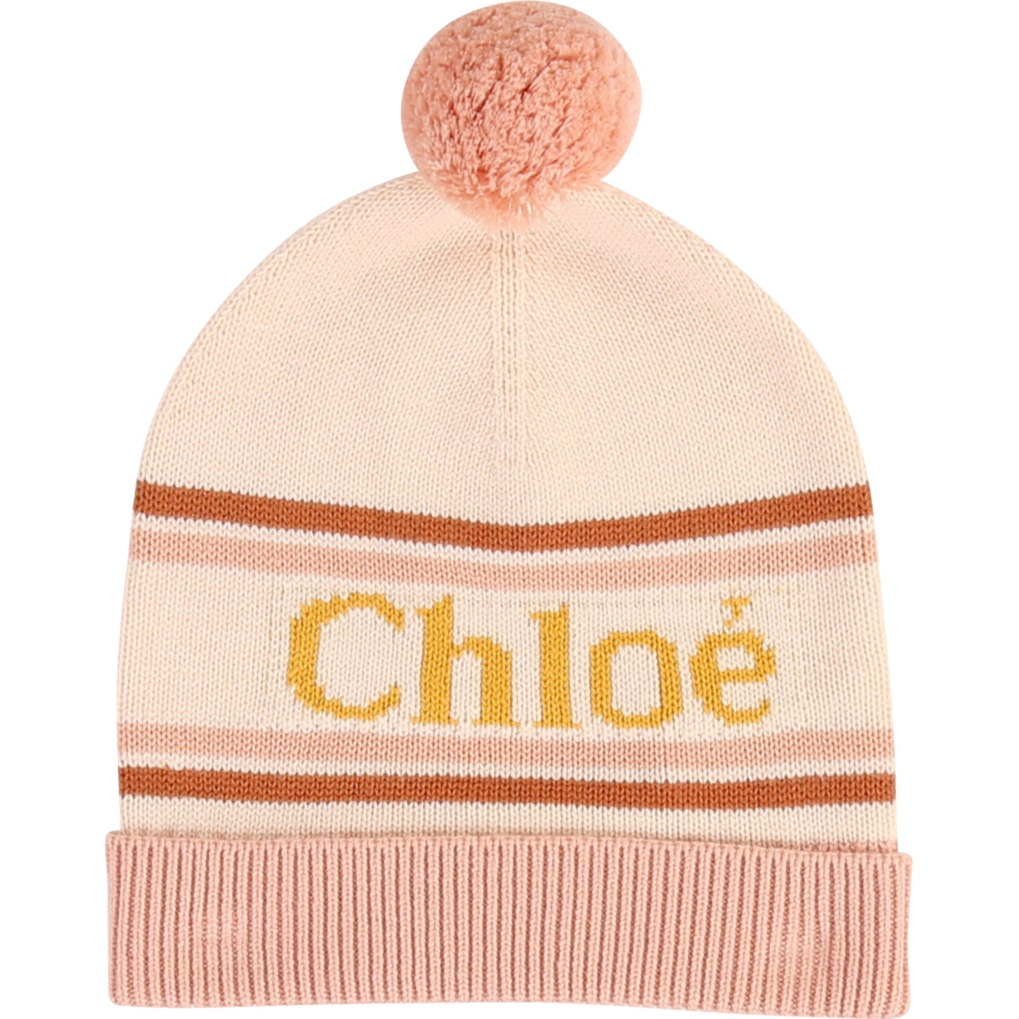 Girls Pink Logo Cotton Hat