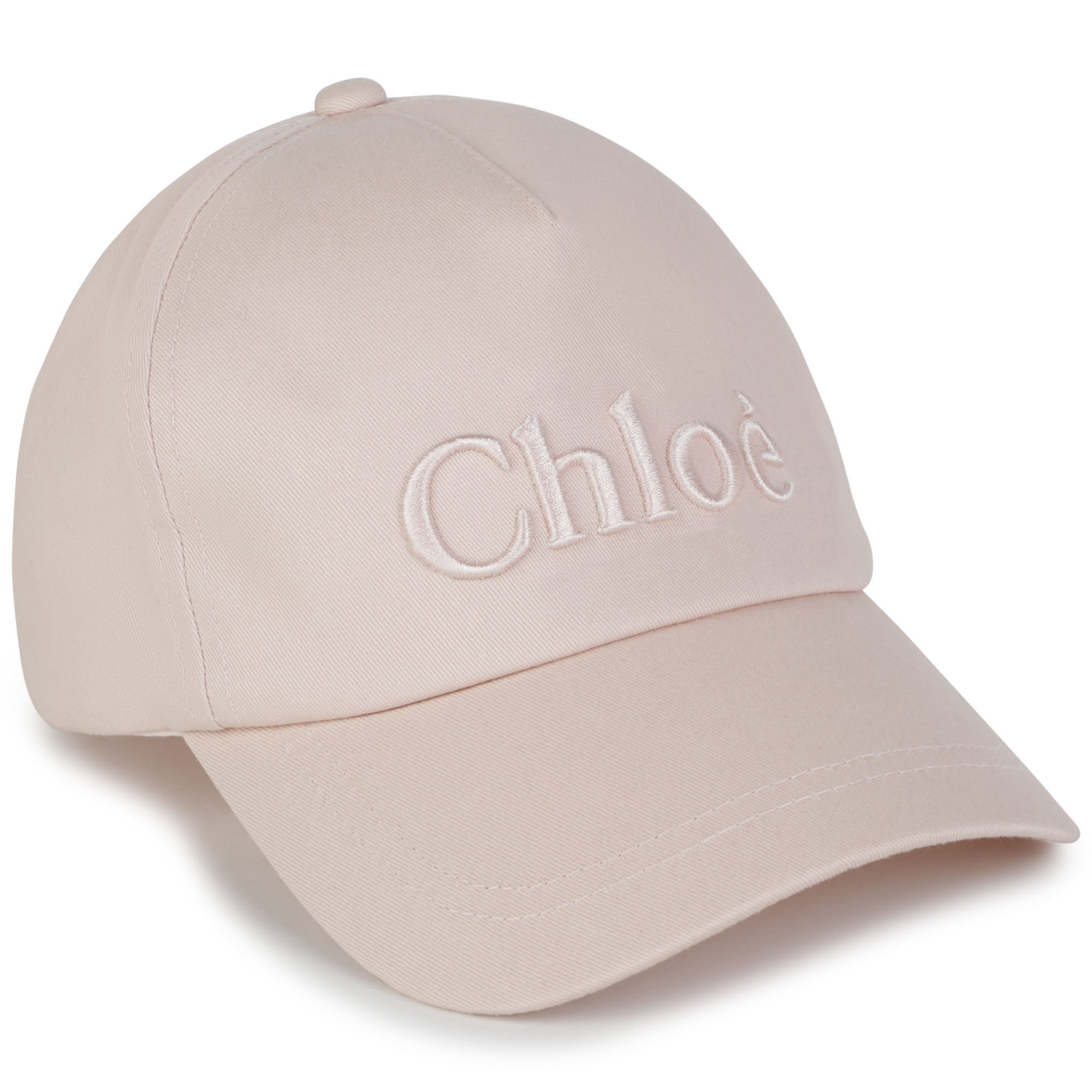 Girls Light Pink Logo Cotton Cap