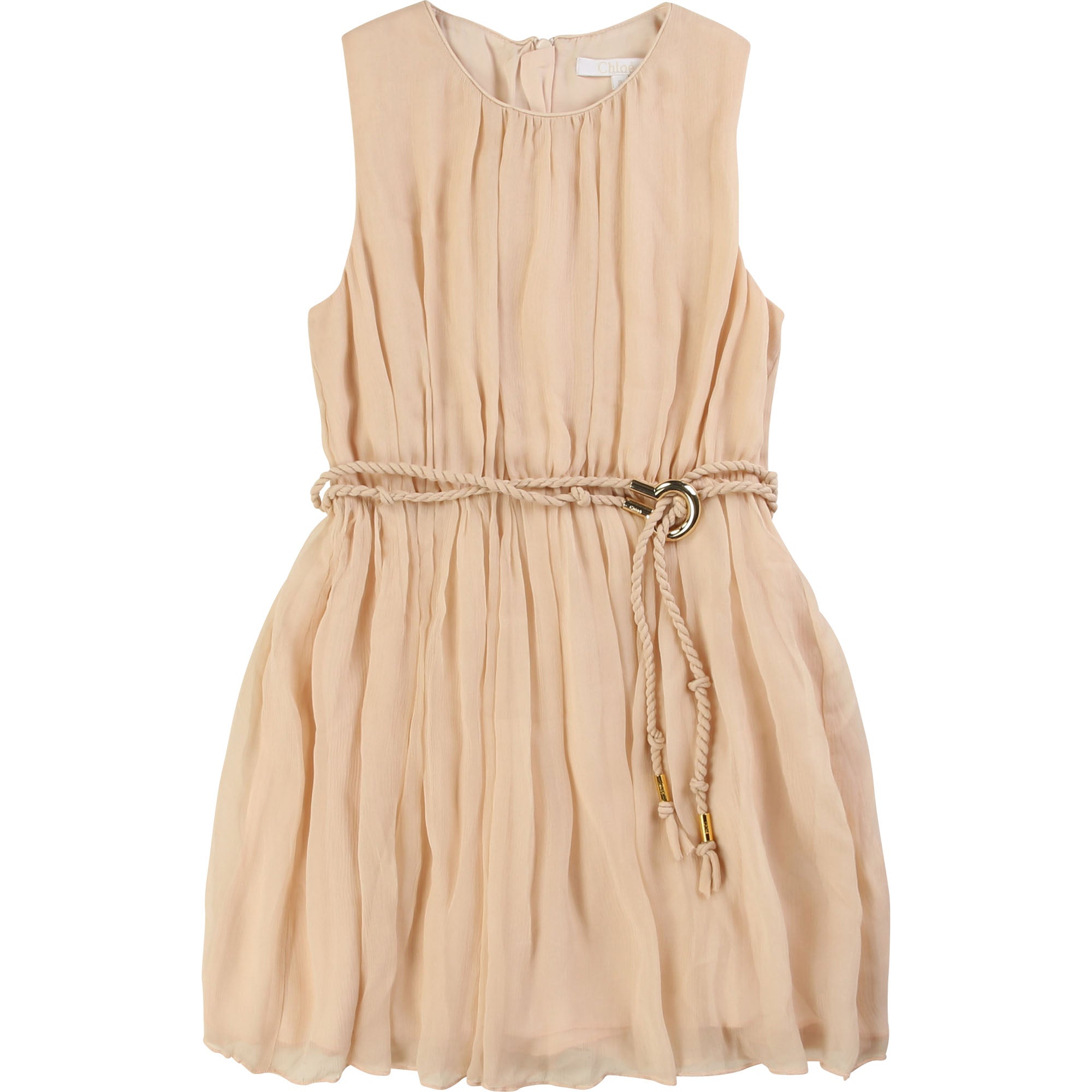 Girls Pink Silk Dress