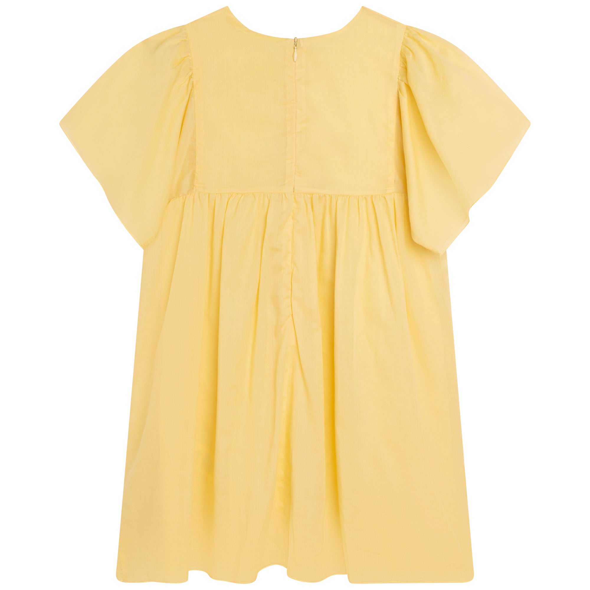 Girls Yellow Cotton Dress