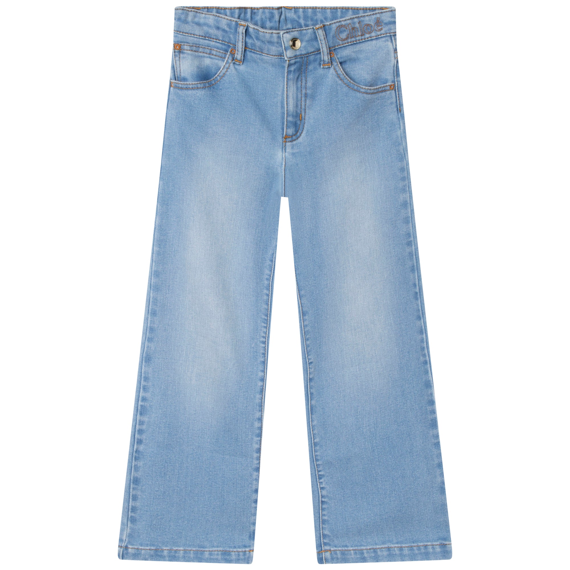 Girls Blue Denim Trousers