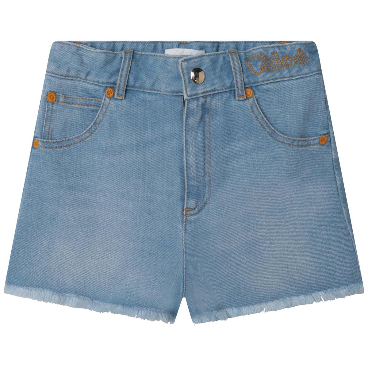 Girls Denim Blue Shorts