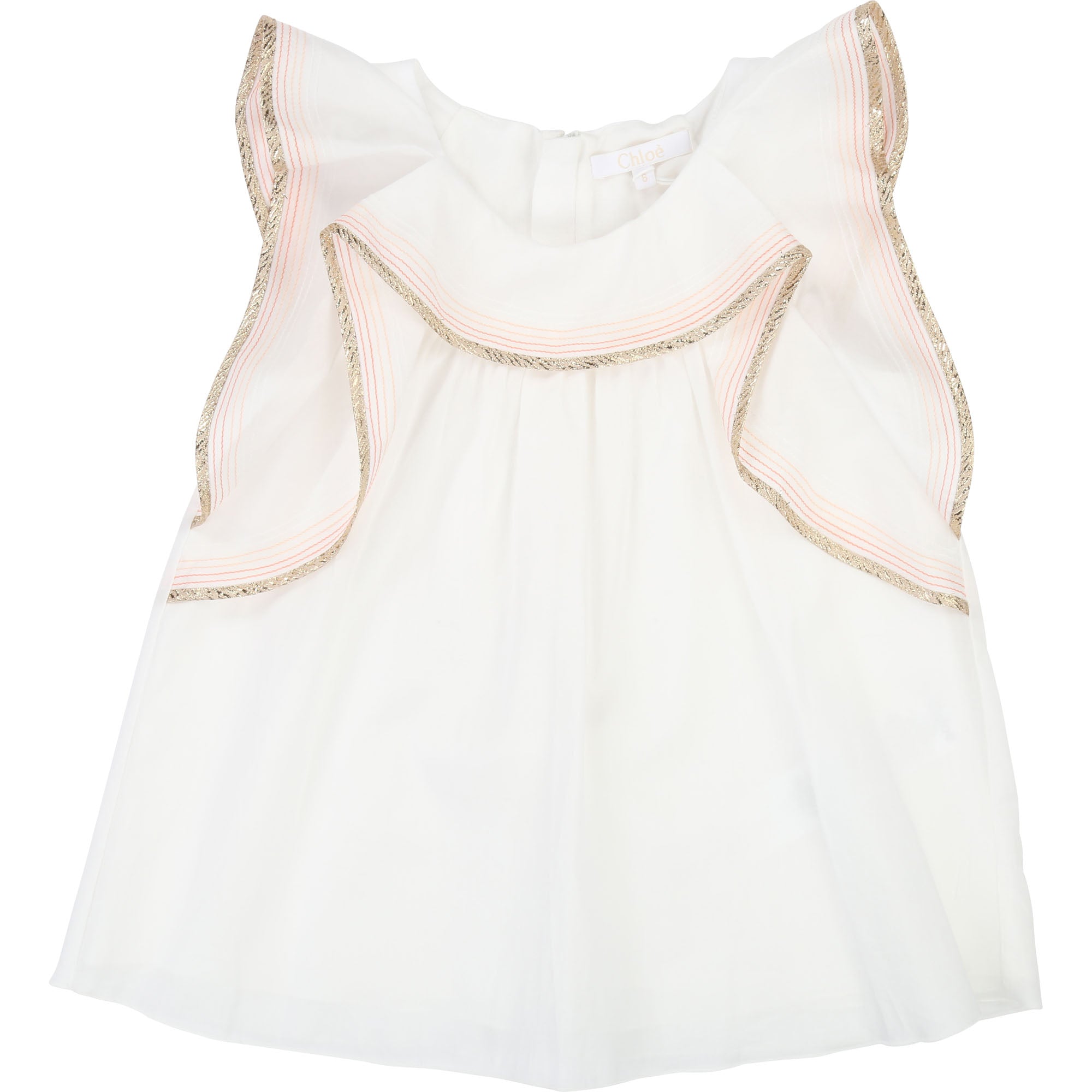 Girls Off-white Cotton Top