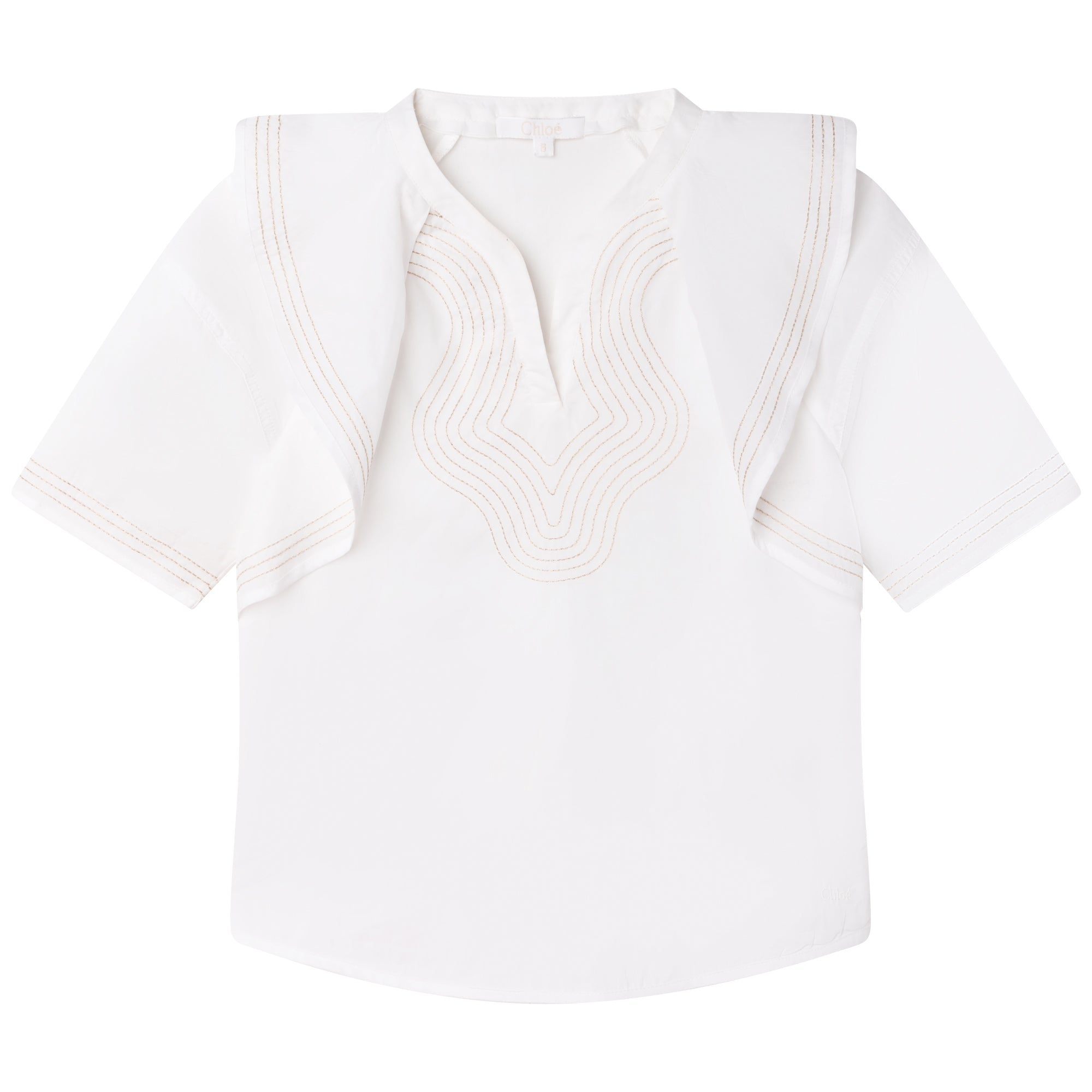 Girls White Cotton Shirt