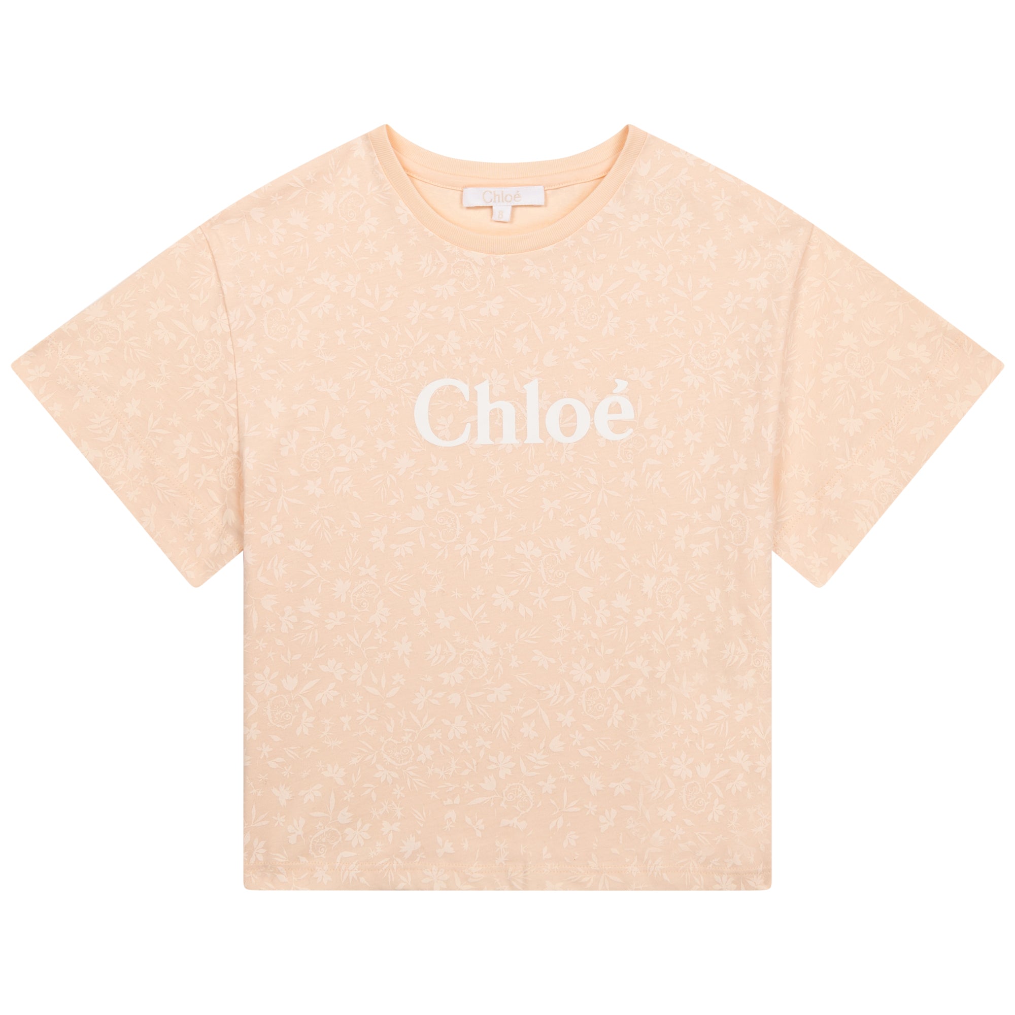 Girls Pink Logo Cotton T-Shirt