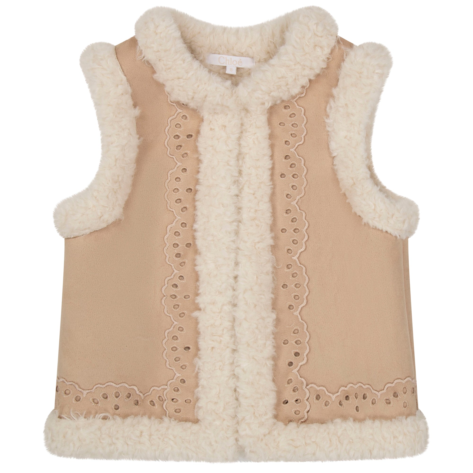 Girls Beige Gilet