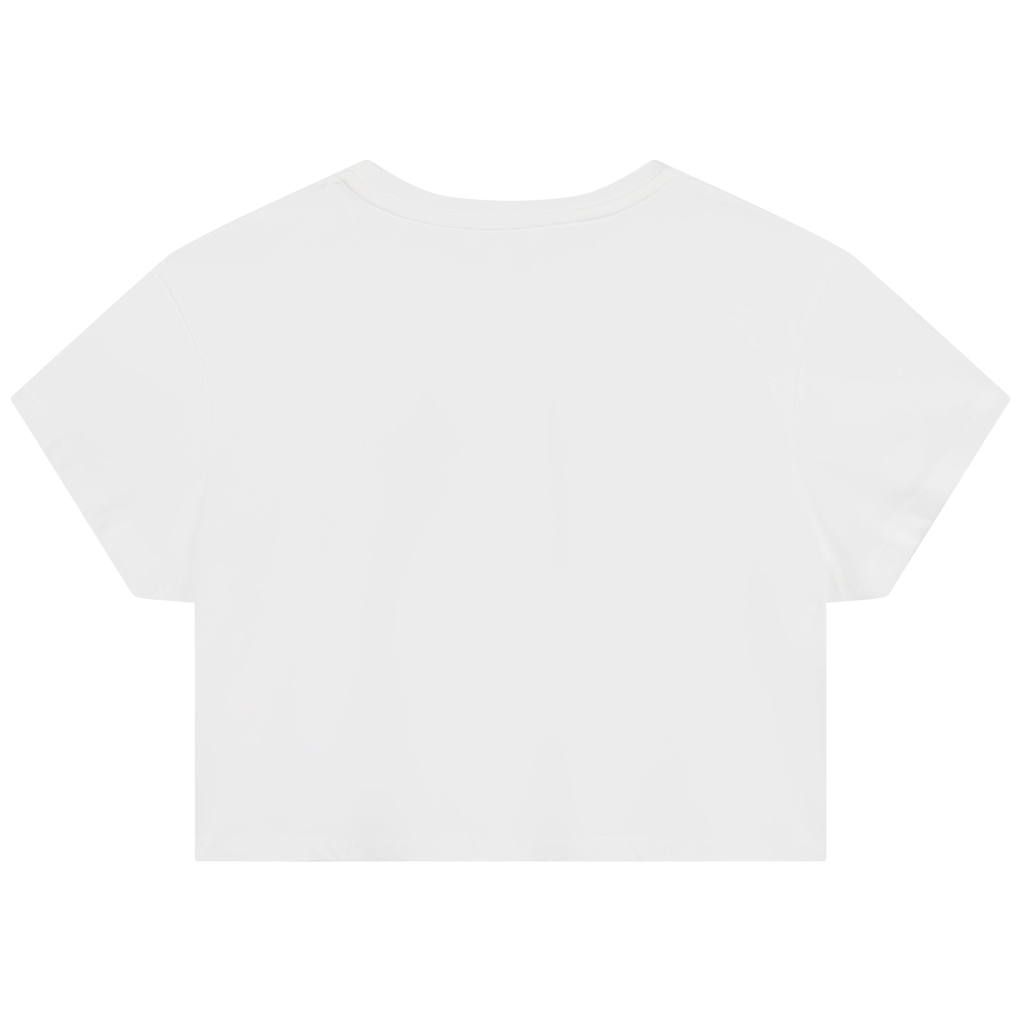 Girls White Logo Cotton T-Shirt