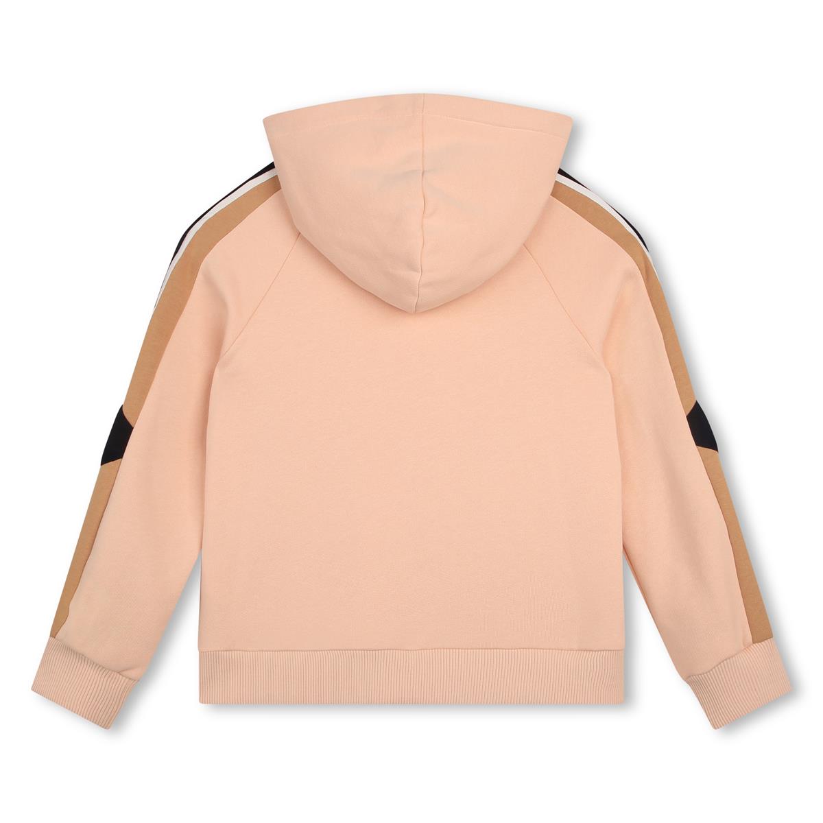 Girls Pink Zip-Up Top