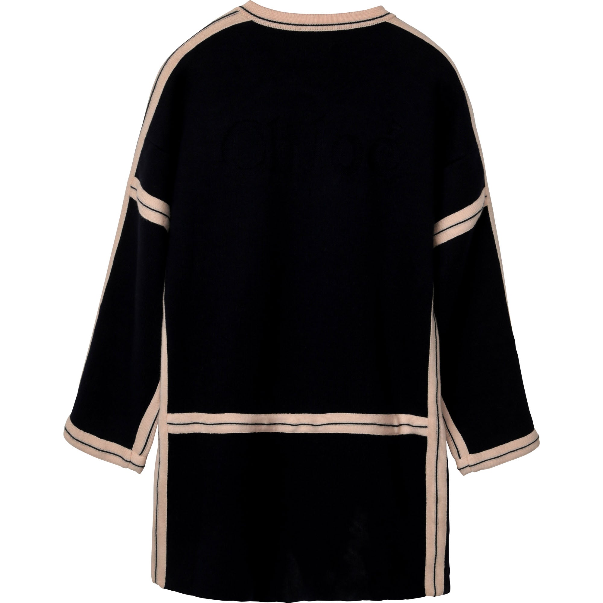 Girls Navy Knit Coat