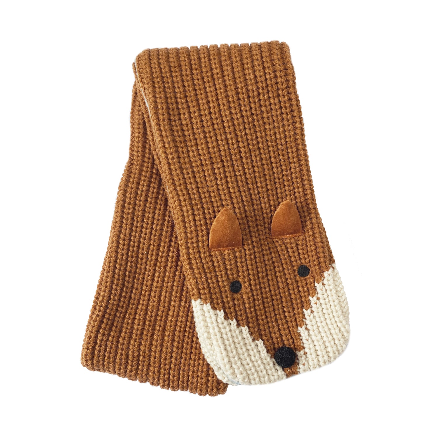 Boys & Girls Brown Felix Fox Scarf