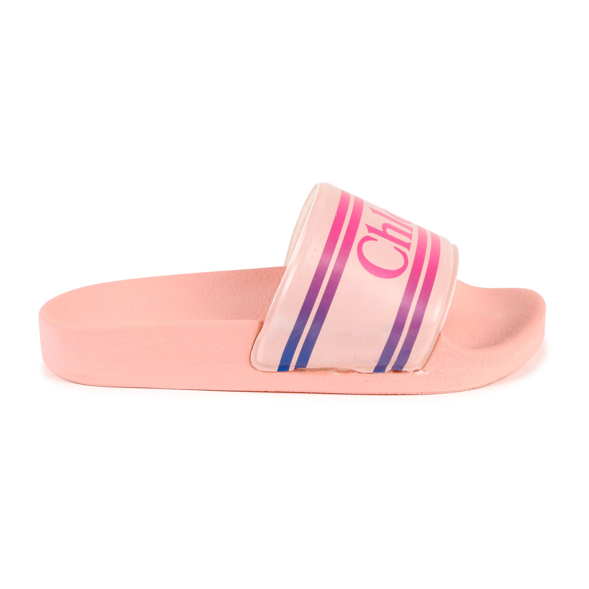 Girls Pink Logo Sandals