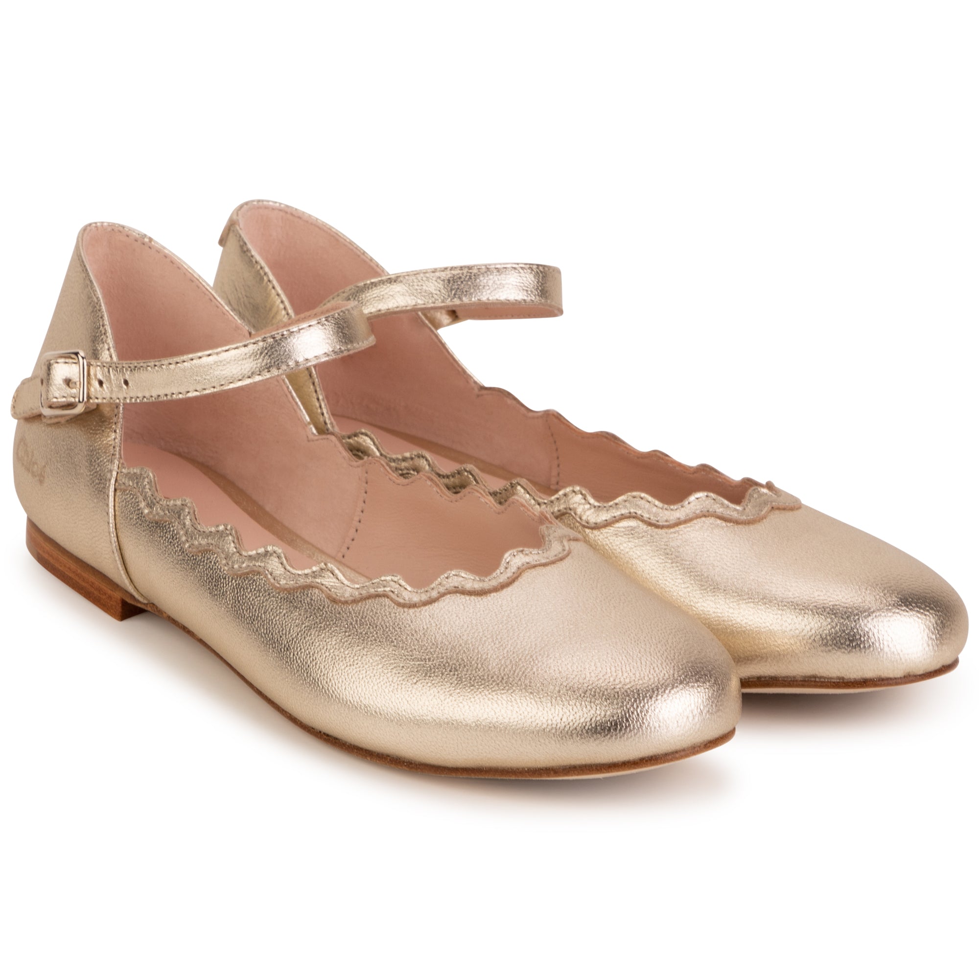 Girls Yellow Buckled Shoes