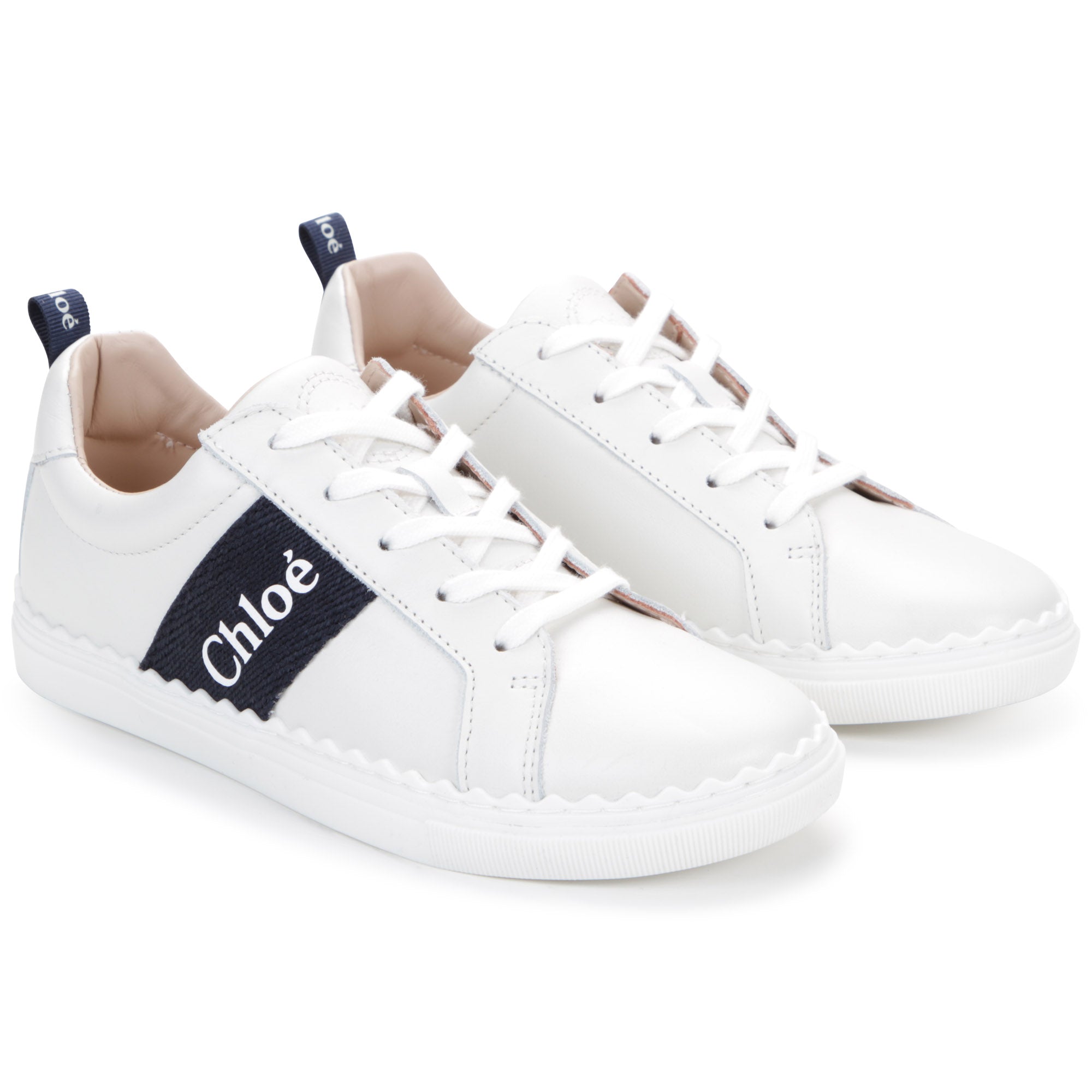 Girls White Logo Shoes