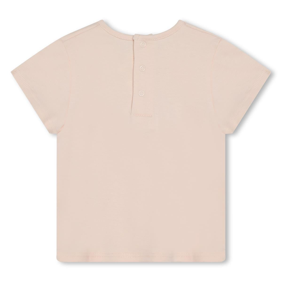 Baby Girls Light Pink Cotton T-Shirt