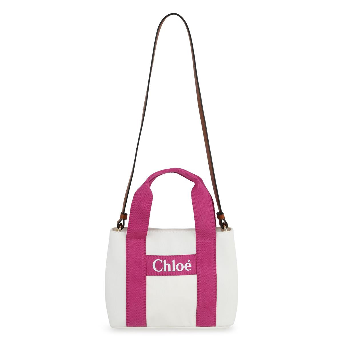 Girls White Logo Handbag(20x25x8cm)