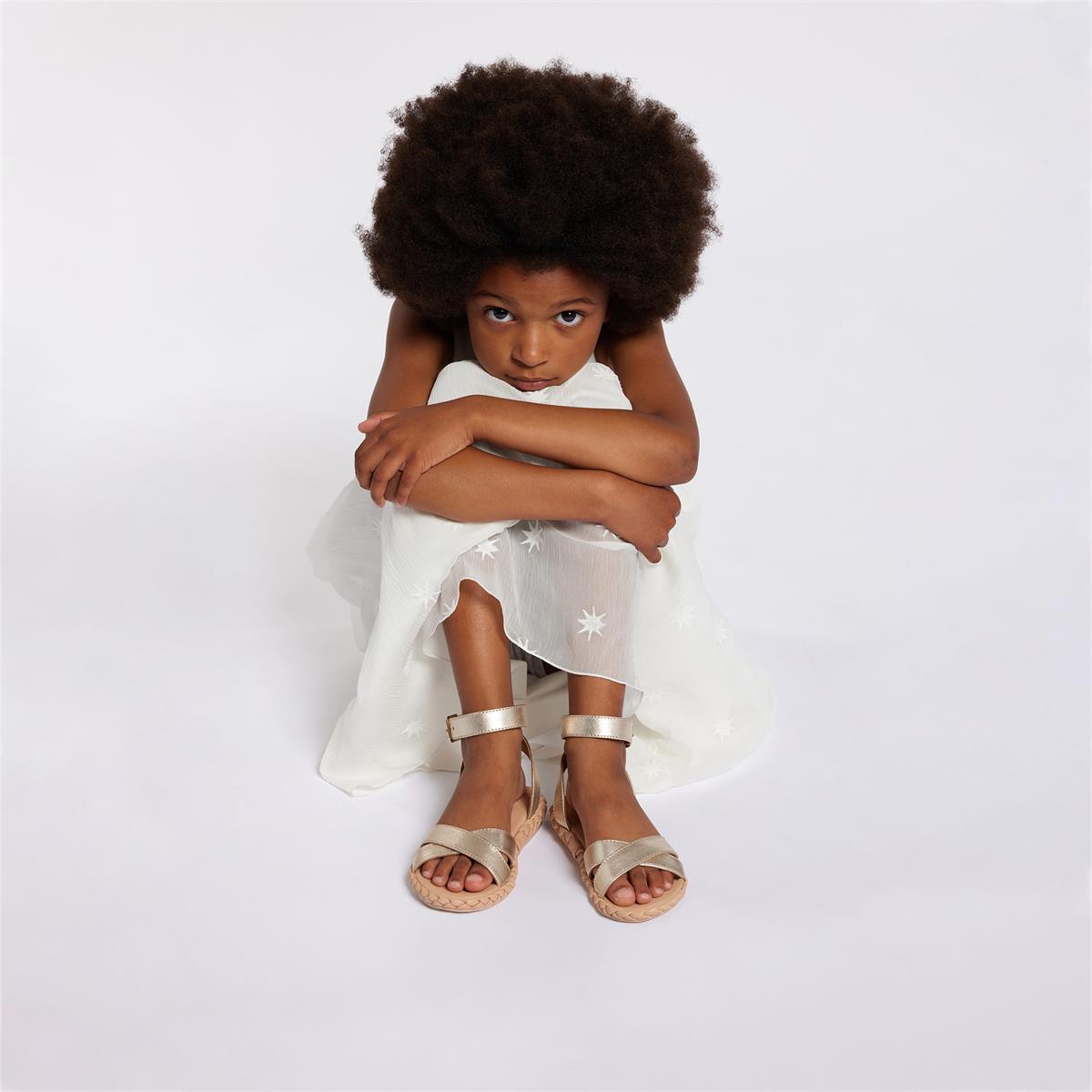 Girls White Embroidered Dress