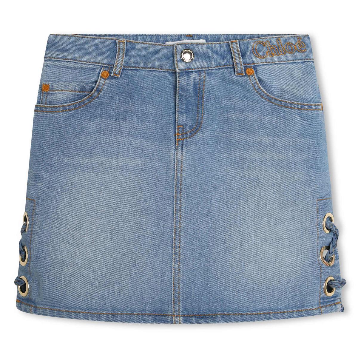 Girls Blue Denim Skirt
