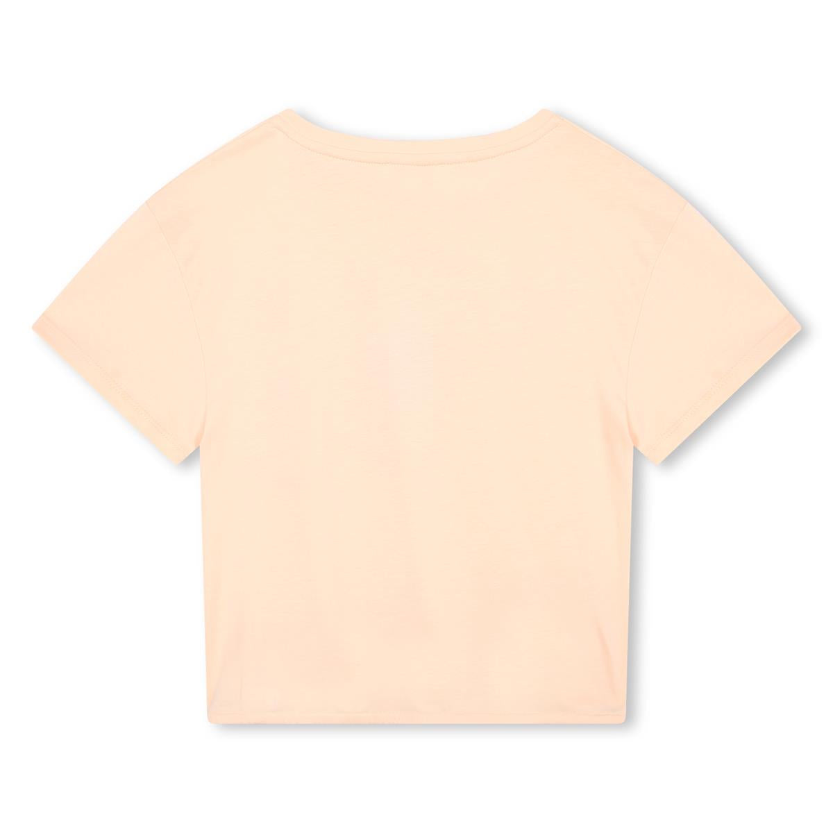 Girls Pink Cotton T-Shirt