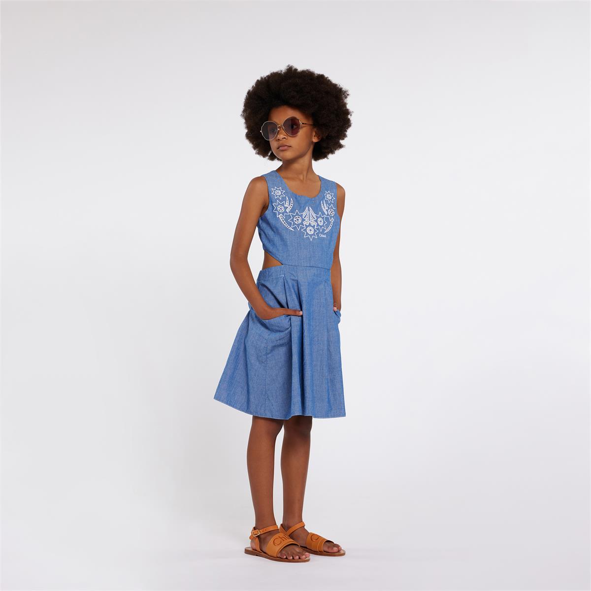 Girls Brown Logo Sandals